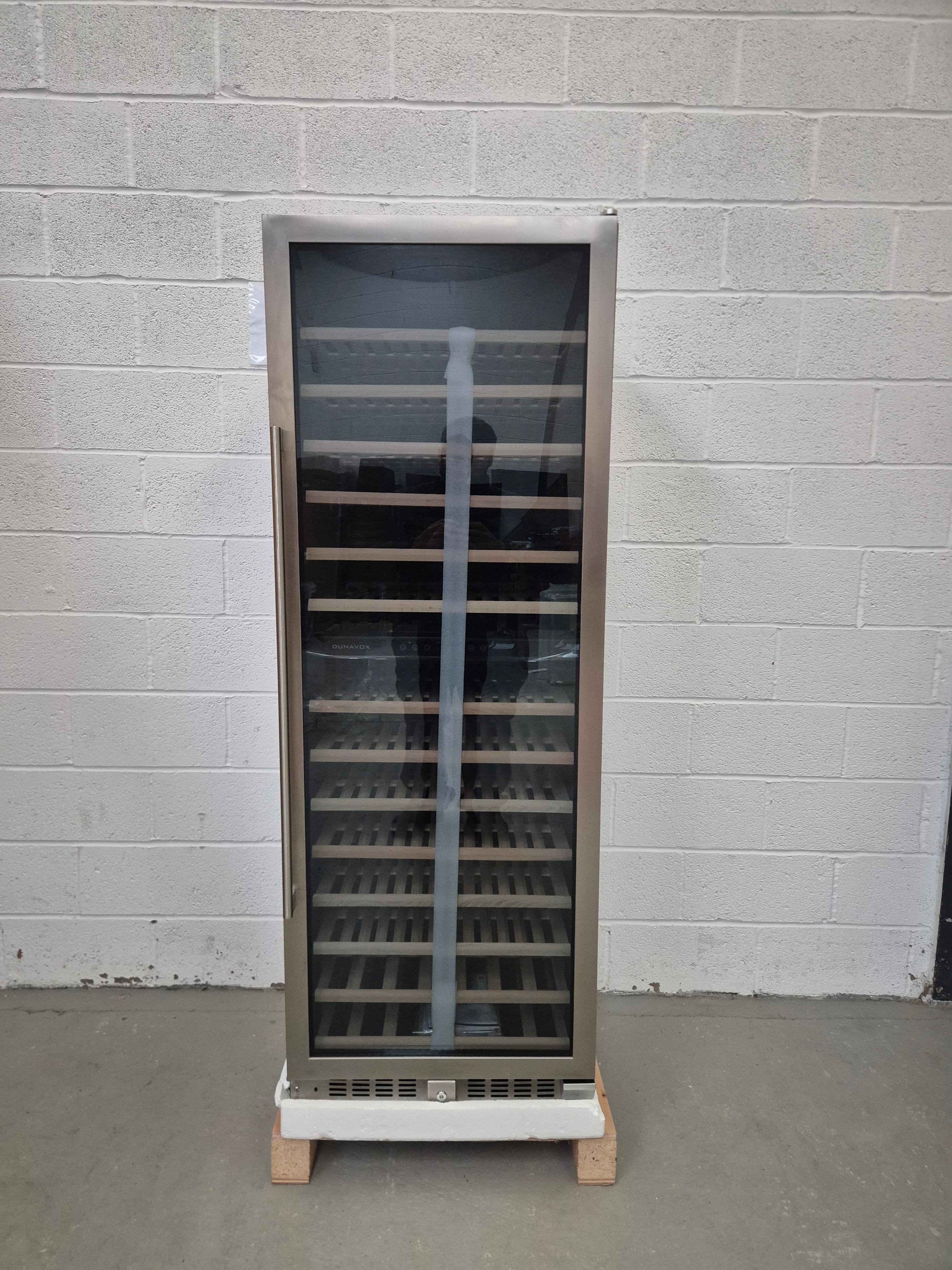 GRADED - Dunavox DX-181.490SDSK - Dual Zone 181 Bottle - Built In / Freestanding Wine Cooler - Stainless