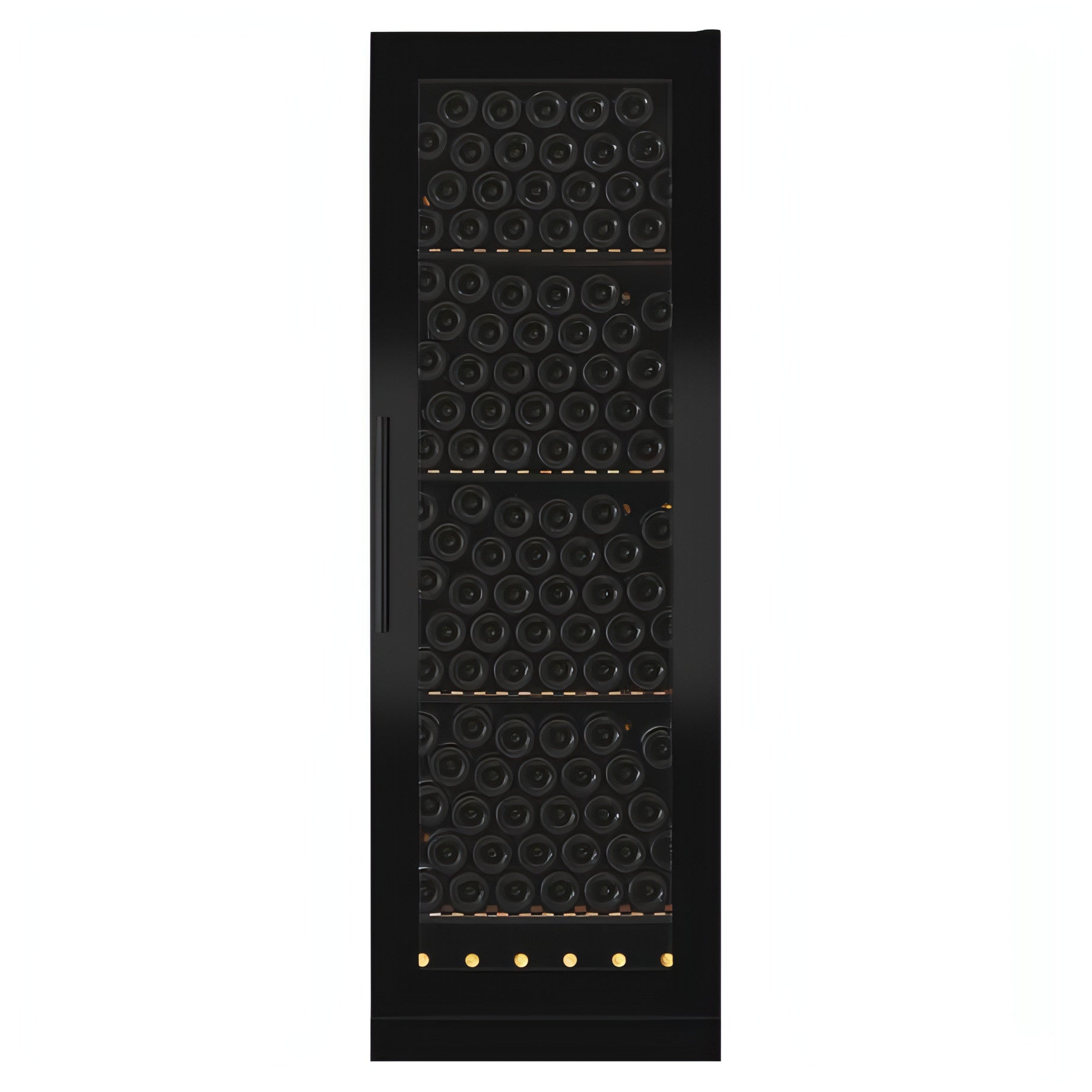 mQuvée WineStore 215 - 215 Bottles - Wine Cabinet - Full Glass Black
