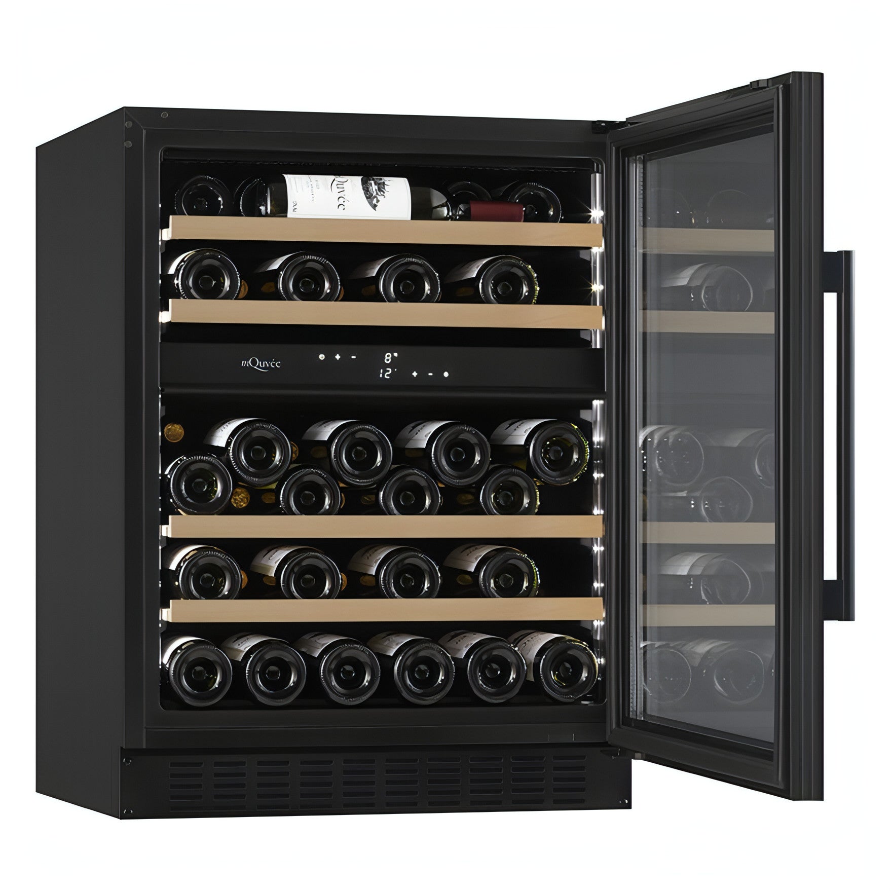 mQuvée - 600mm - Undercounter Wine Fridge - WineCave 700 60D Anthracite Black