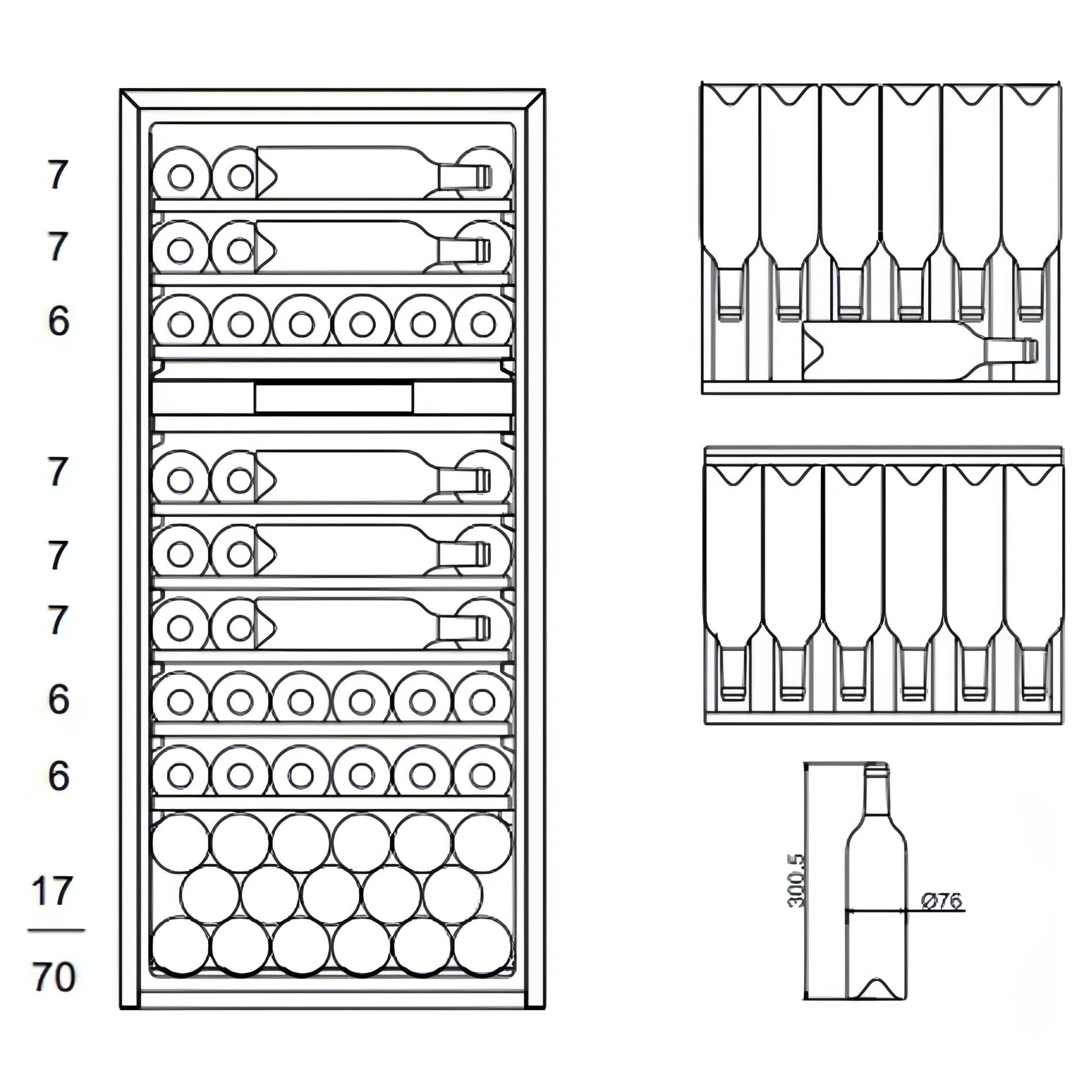 mQuvée - Integrated Wine Cooler - WineKeeper 70D Stainless