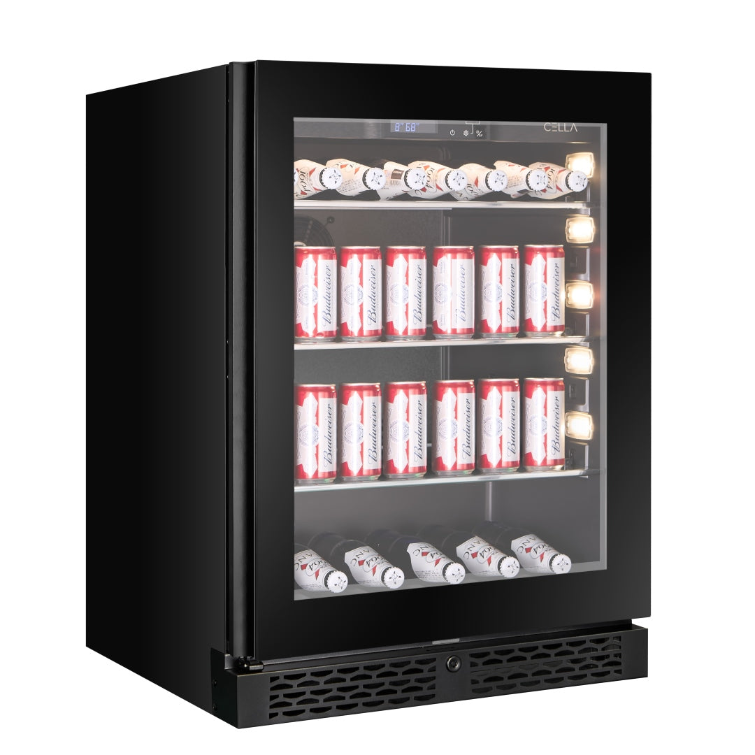 CELLA - 141 Can / 127L Beverage Cooler - BV46S-BLACK