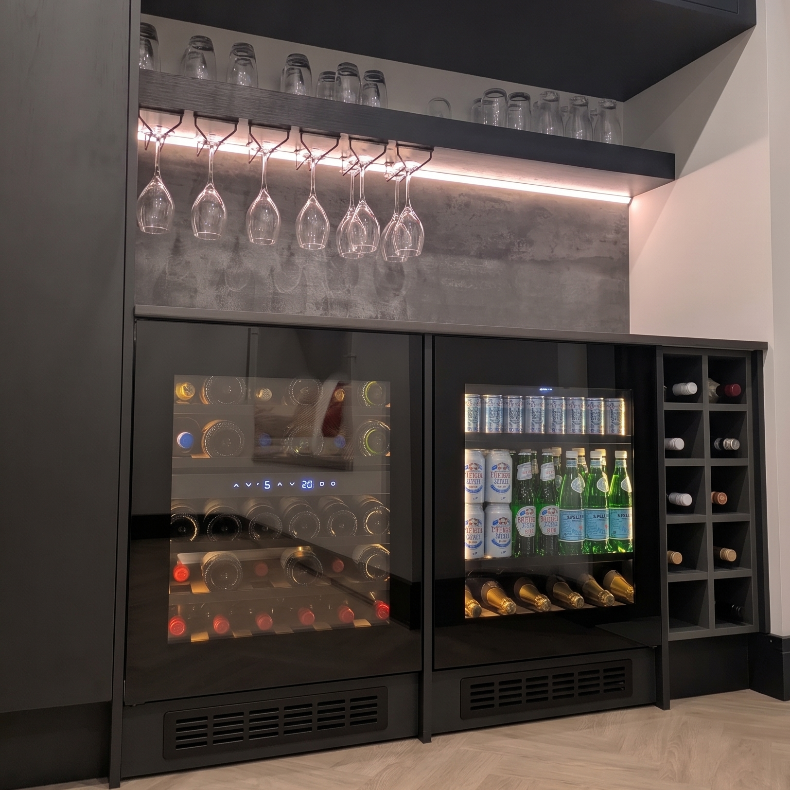 Wine & Beer Undercounter Fridge Bundle - 600mm - Side By Side