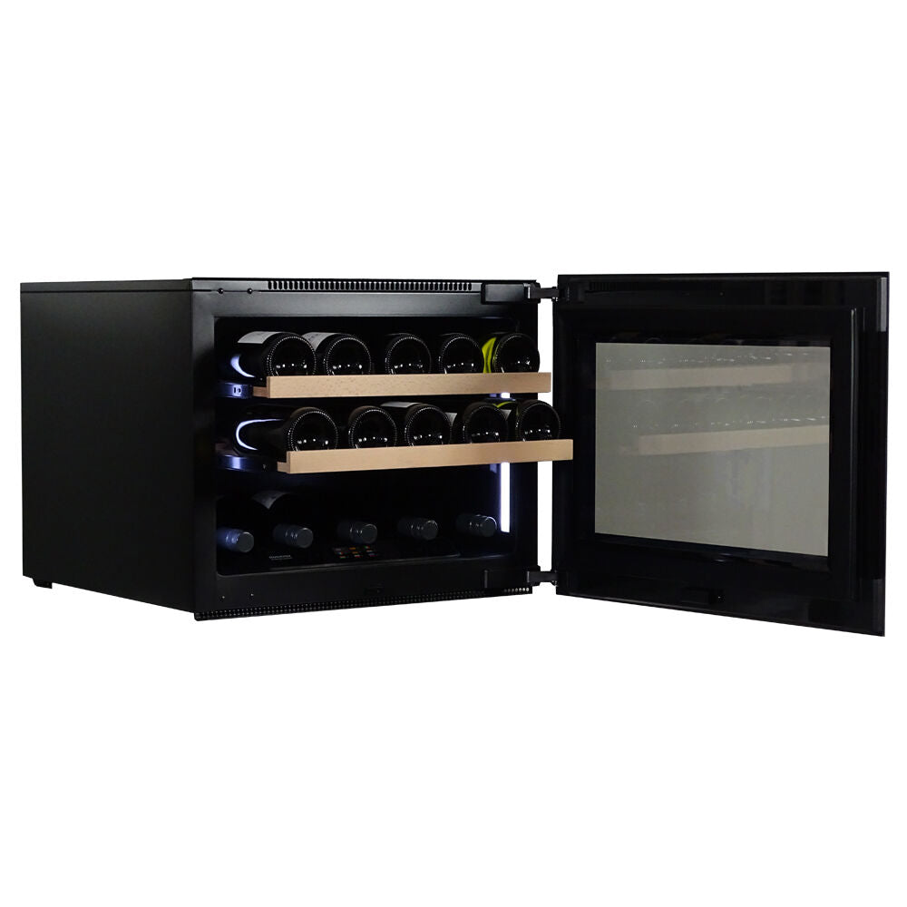 Dunavox Noble-19.TO - 19 Bottle - Handleless Integrated Wine Cooler - DVN-19.50B.TO
