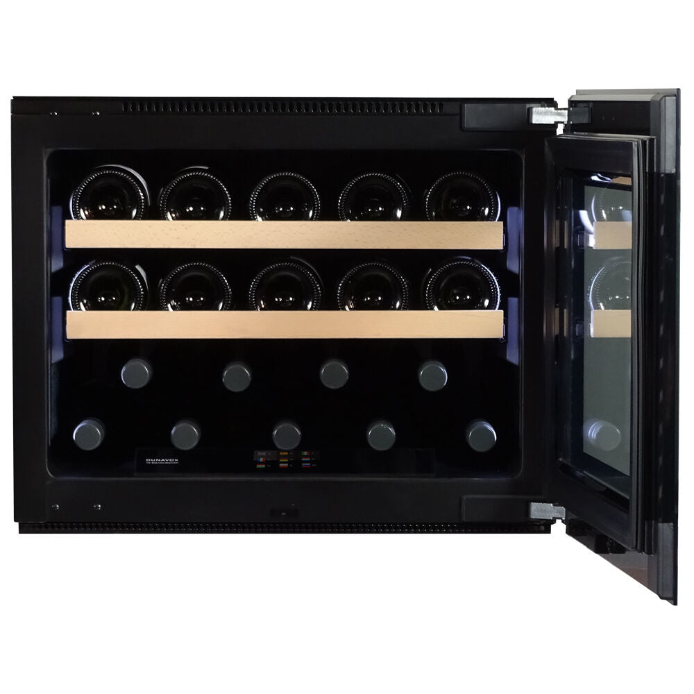 Dunavox Noble-19.TO - 19 Bottle - Handleless Integrated Wine Cooler - DVN-19.50B.TO