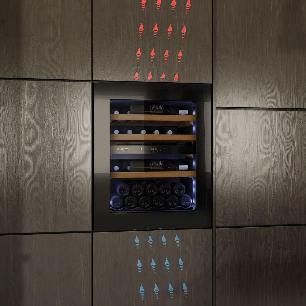 Dunavox NOBLE-109.TO - Dual Zone 109 Bottle - Fully Integrated Wine Cooler DVN-109.291DB.TO