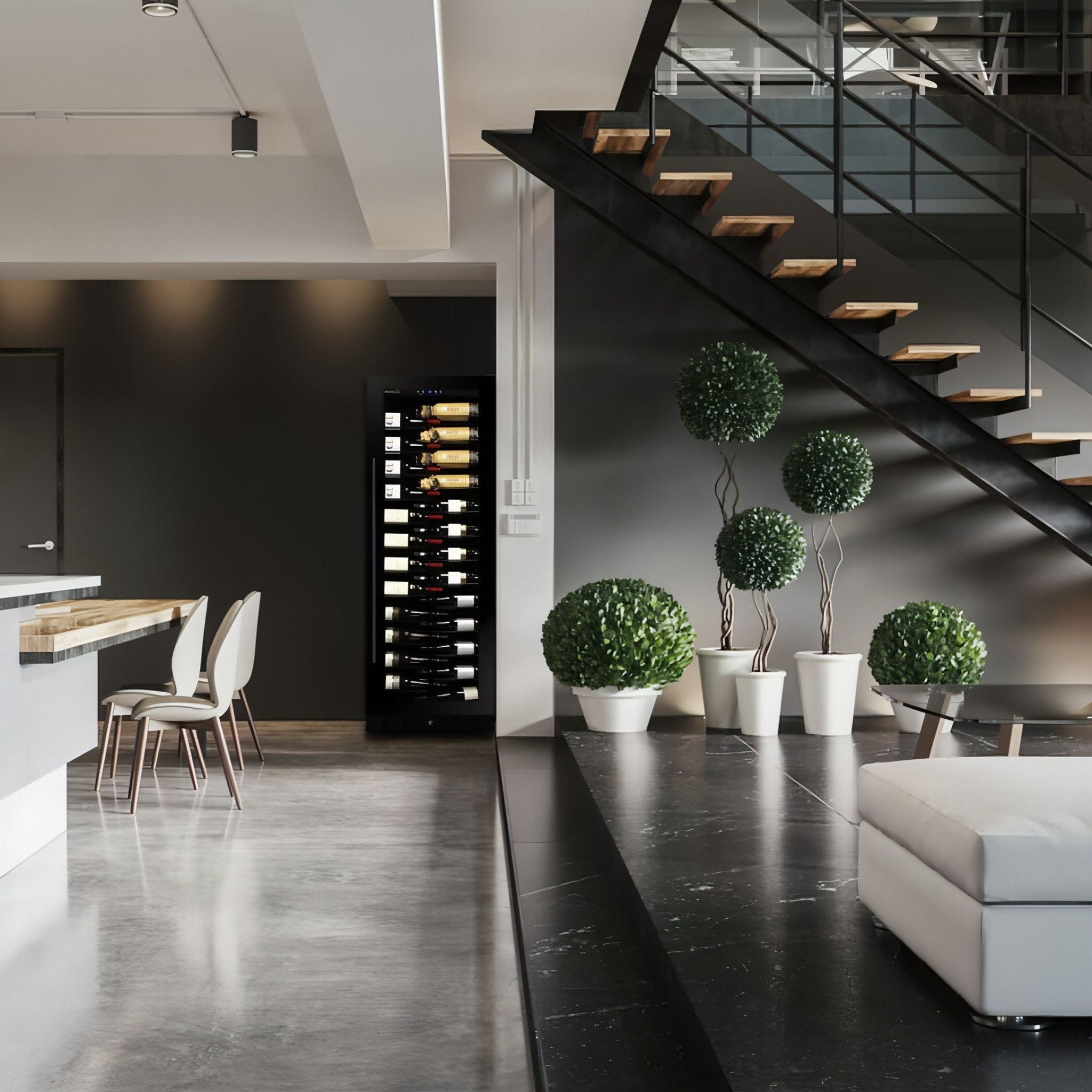 Dunavox GRANDE-143 - 655mm Wide - 143 Bottles - Freestanding / Built in Tall Wine Fridge - DX-143.468B