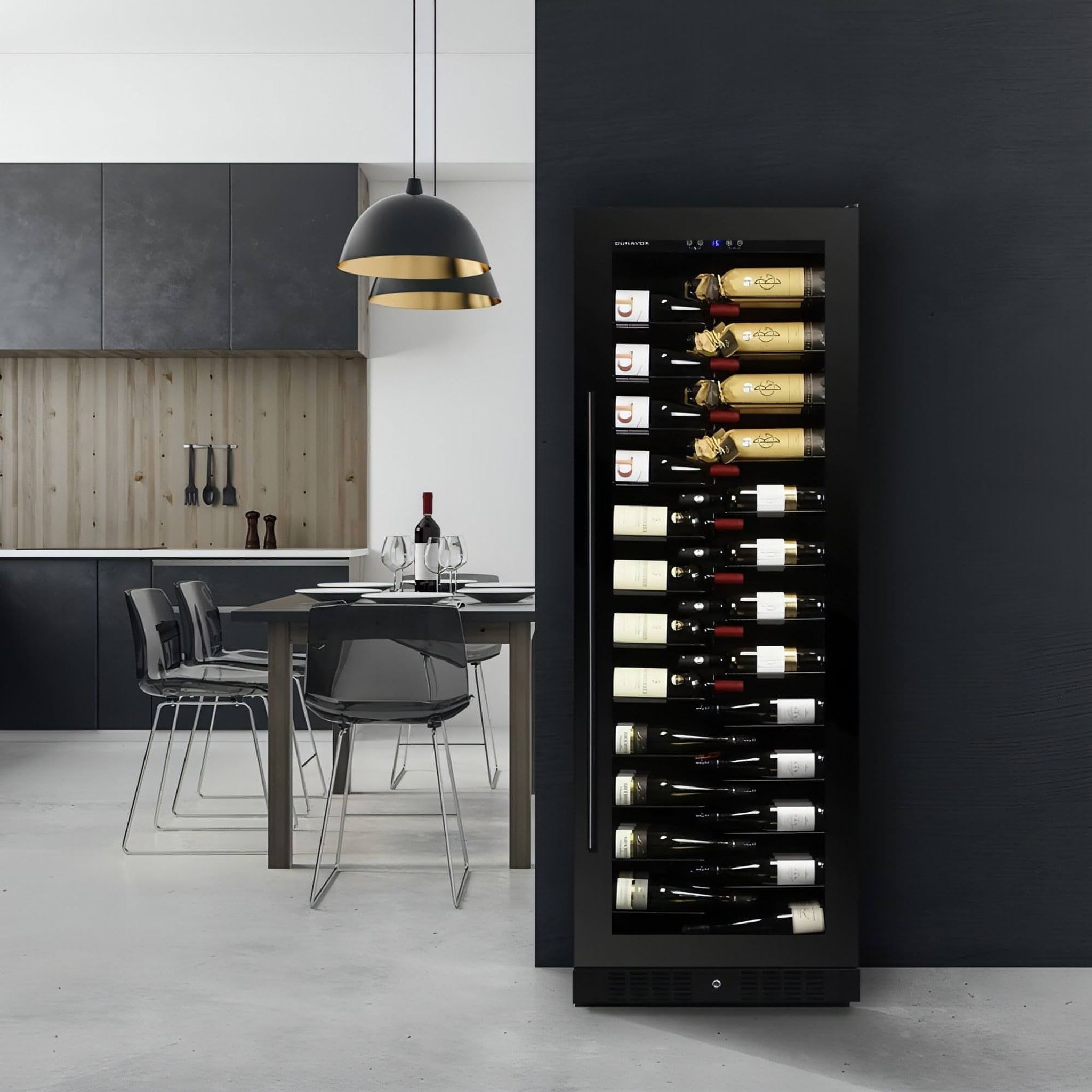 Dunavox GRANDE-143 - 655mm Wide - 143 Bottles - Freestanding / Built in Tall Wine Fridge - DX-143.468B