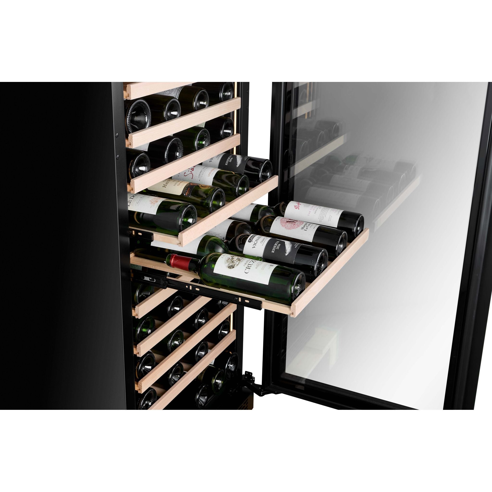 CELLA - 110 bottle Single Zone Wine cooler - FWS122S-BLACK