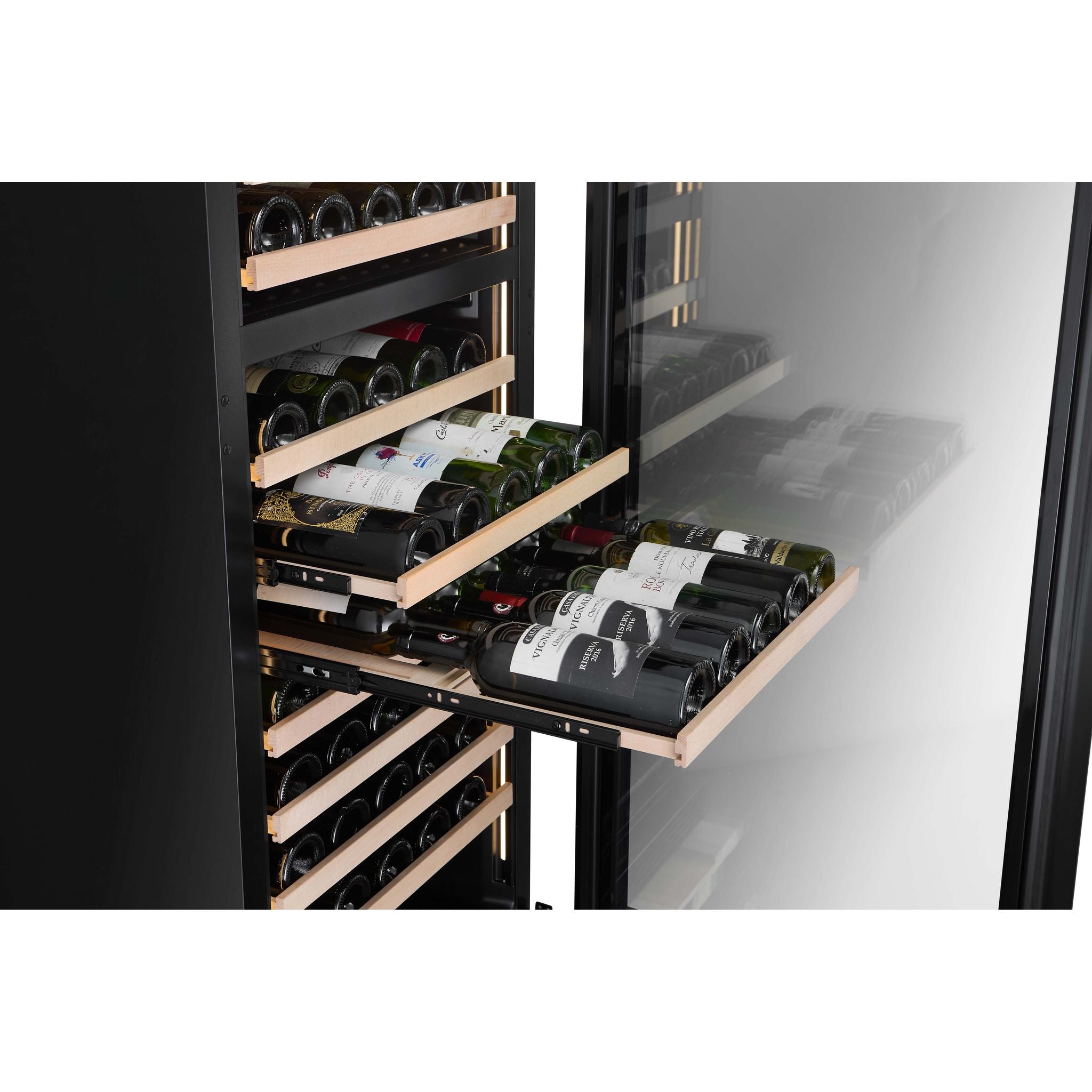 CELLA - 154 bottle Dual Zone Wine cooler - FWS154D-BLACK