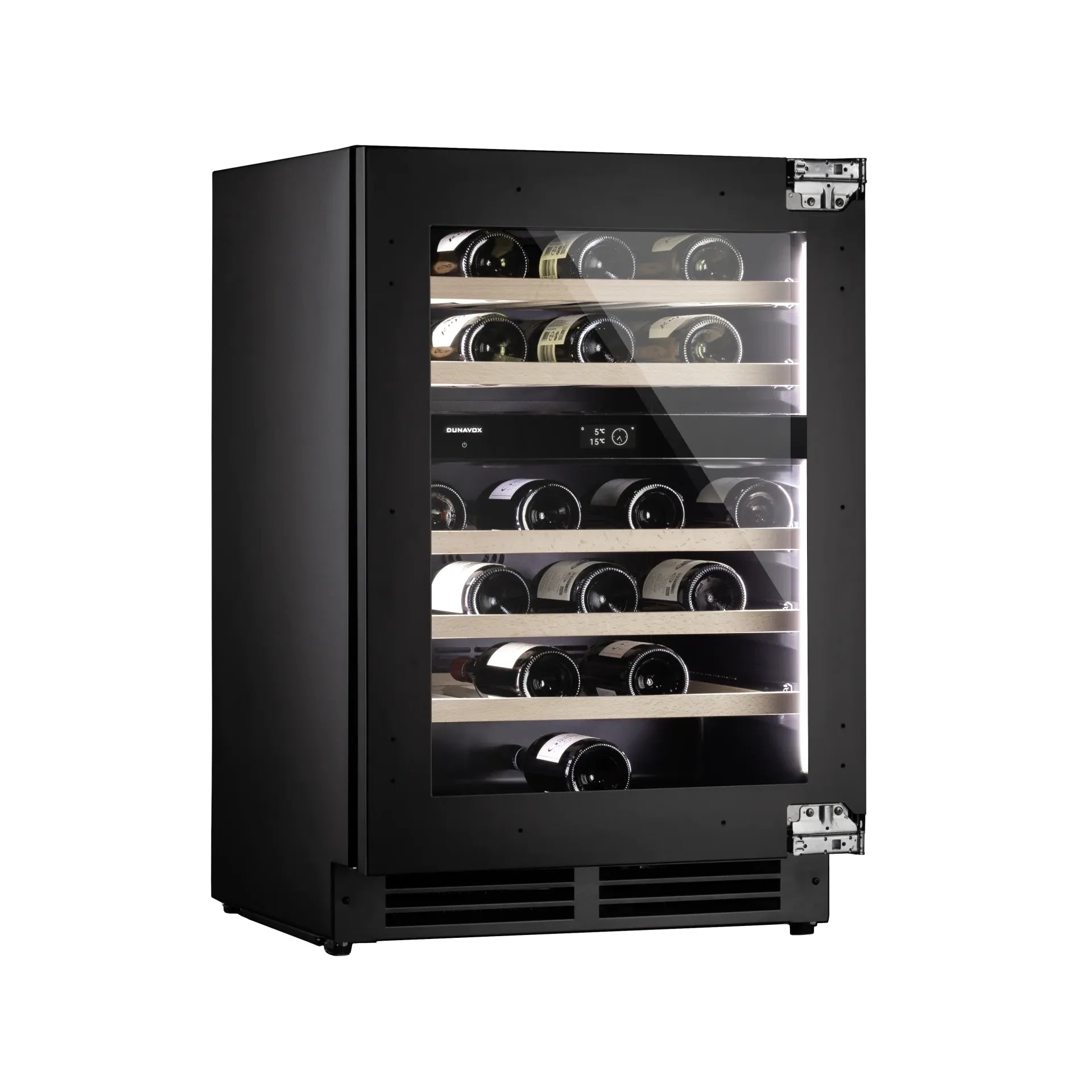 Dunavox FLOW-41 - 600mm Dual Zone - 41 Bottle - Panel Ready - Built In Wine Cooler - DAUF-41.146DOP.TO 88cm height