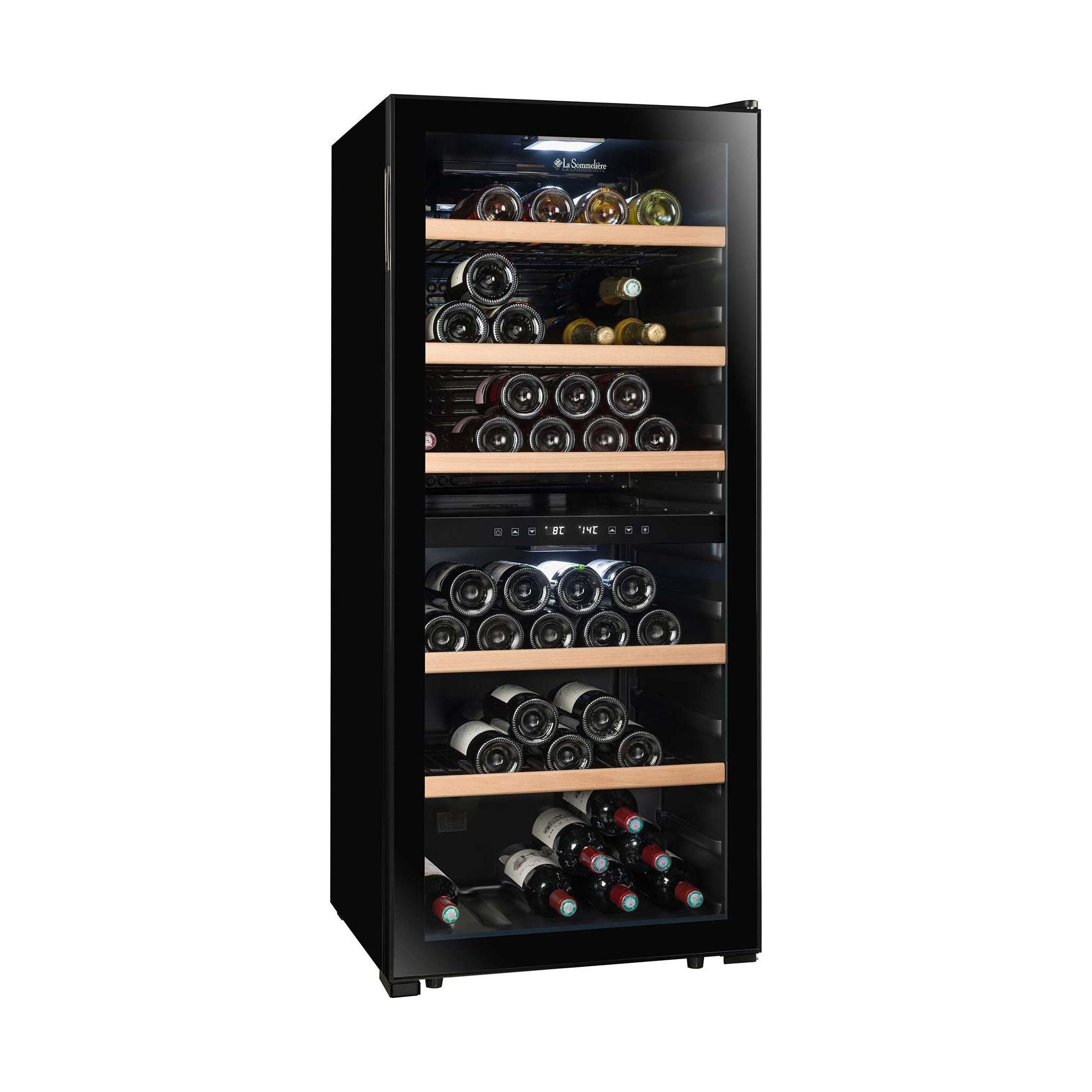 La Sommeliere - Dual Zone - 102 Bottle Wine Fridge - LS102DZBLACK