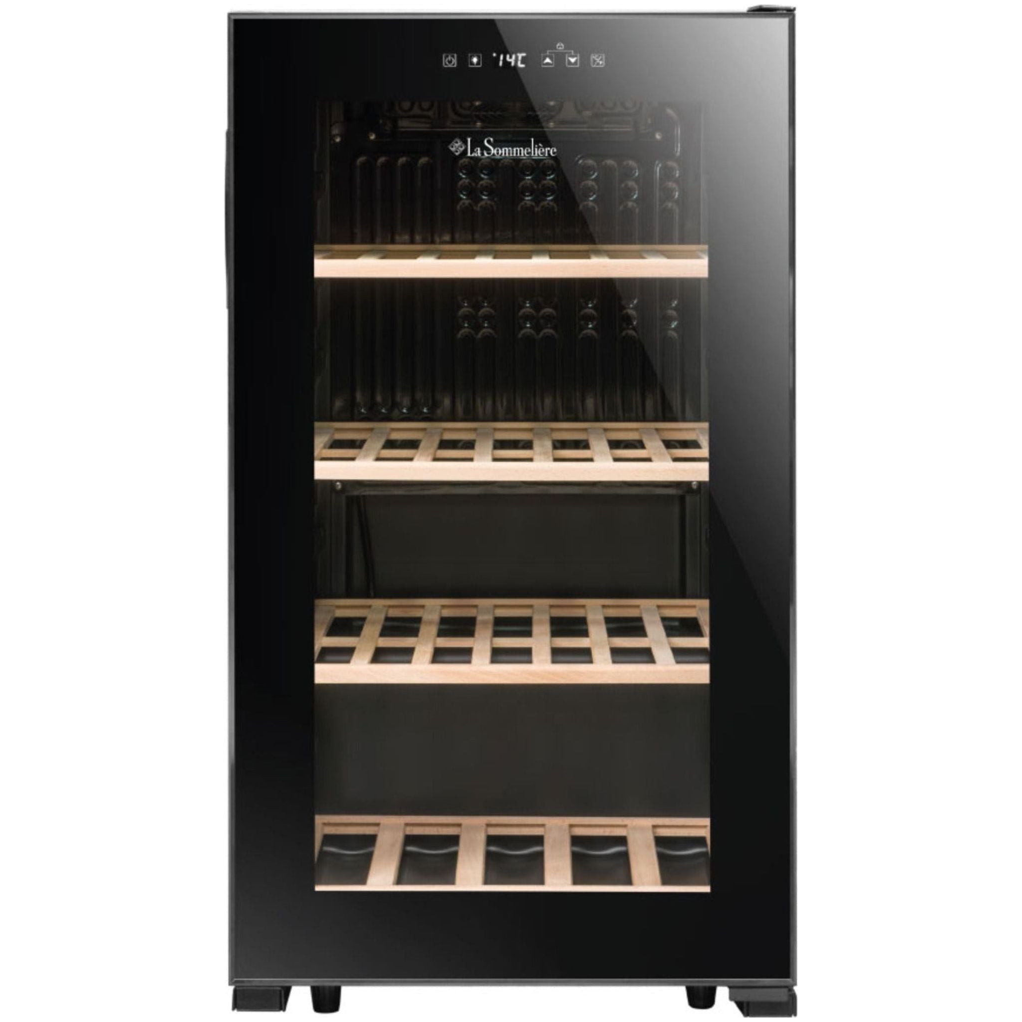 La Sommeliere - 52 Bottle - Freestanding Wine Fridge - LS52BLACK