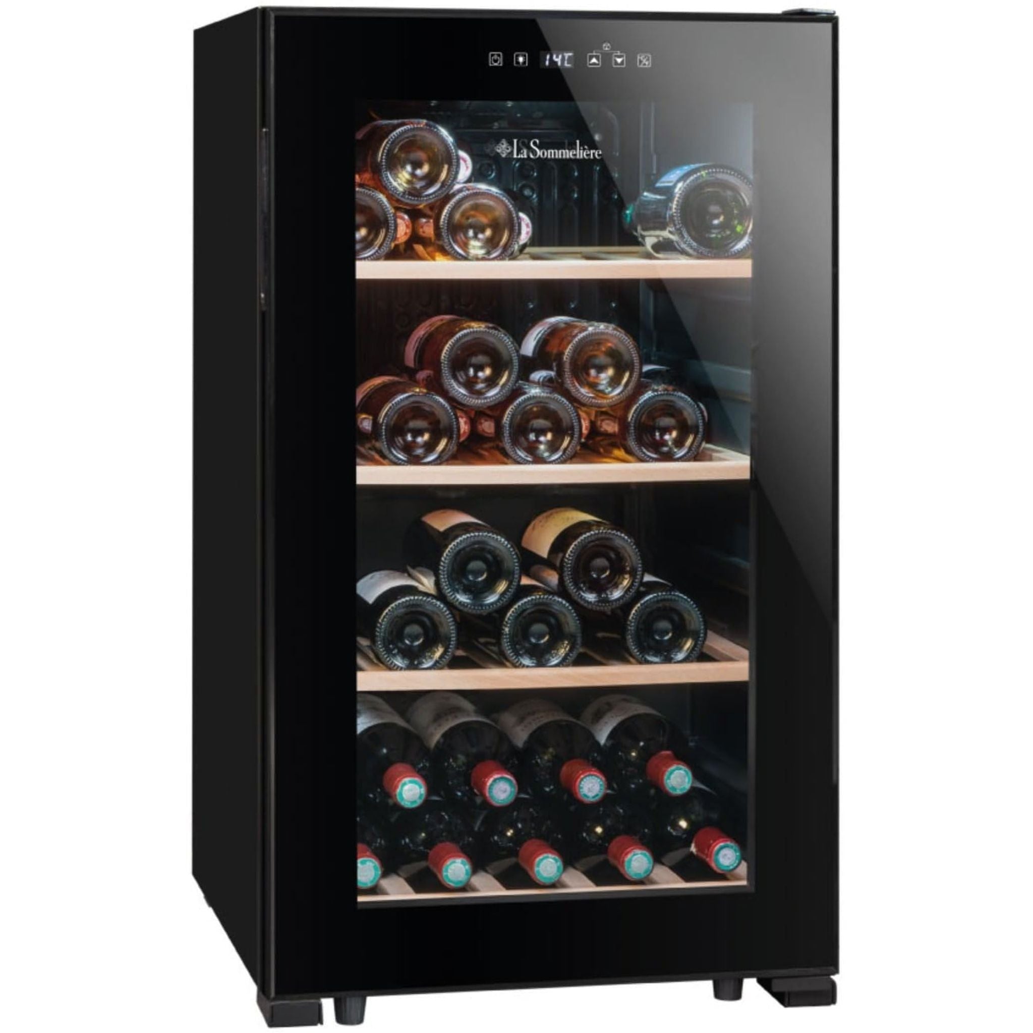 La Sommeliere - 52 Bottle - Freestanding Wine Fridge - LS52BLACK