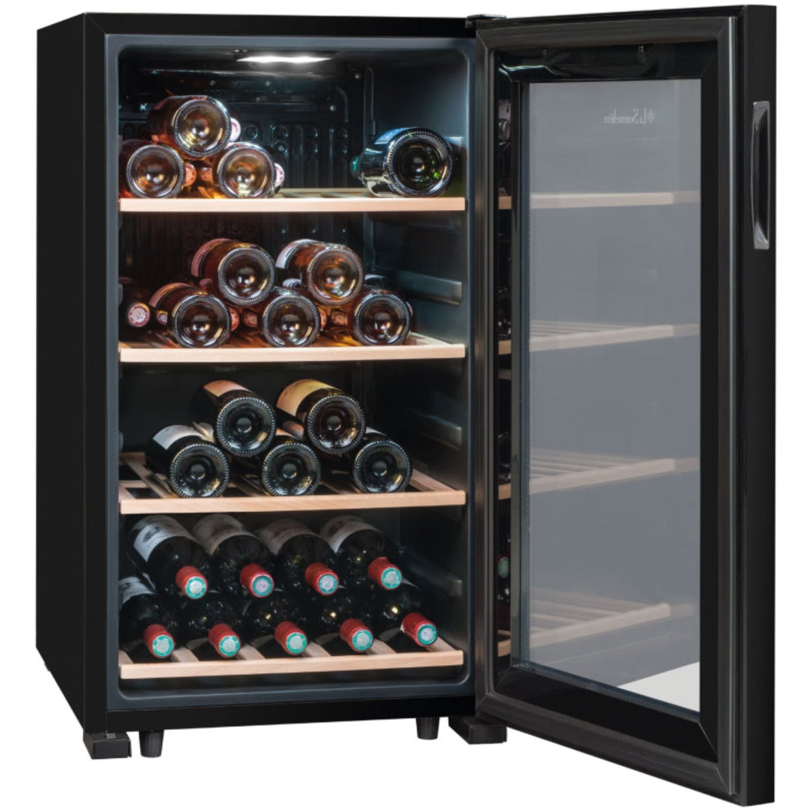 La Sommeliere - 52 Bottle - Freestanding Wine Fridge - LS52BLACK