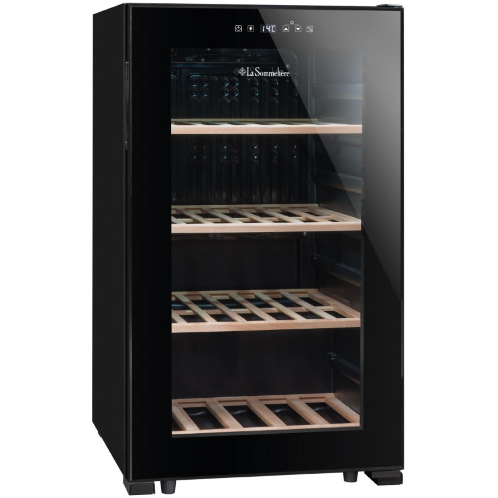 La Sommeliere - 52 Bottle - Freestanding Wine Fridge - LS52BLACK