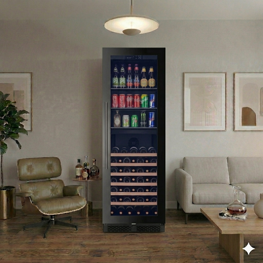 ClimaVin - Noir157 - 53 Bottle / 126 Can - Dual Zone Beverage Centre - Built in or Freestanding