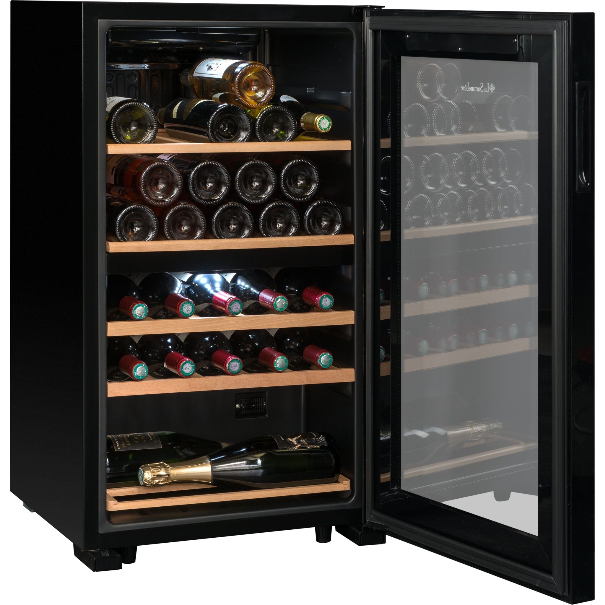 La Sommeliere - Dual Zone - 32 Bottle - Wine Fridge - SLS32DZBLACK