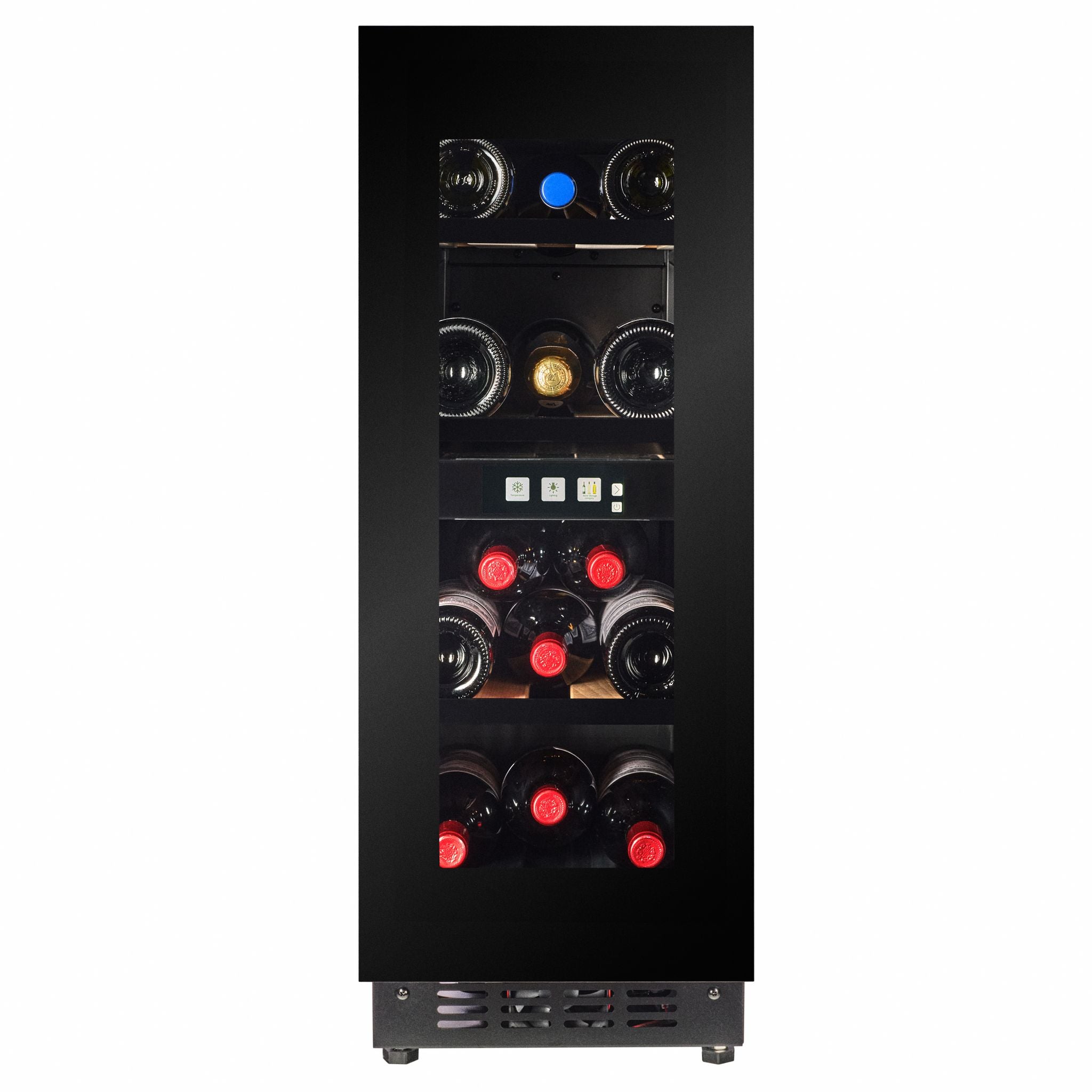 CELLA - 30cm - Handleless Undercounter Wine Cooler - Dual zone - TFT-W18B-TO