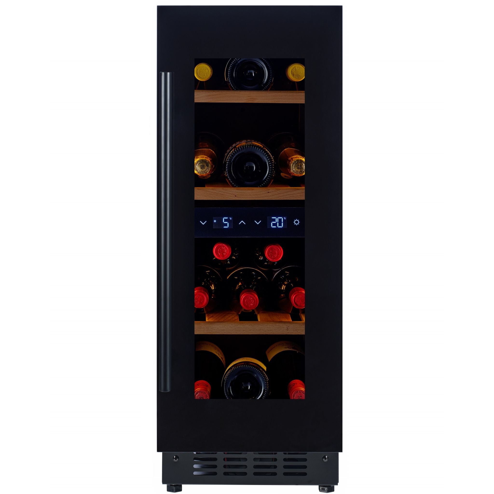 CELLA - 30cm - Undercounter Wine Cooler - Dual zone - W18D-BH