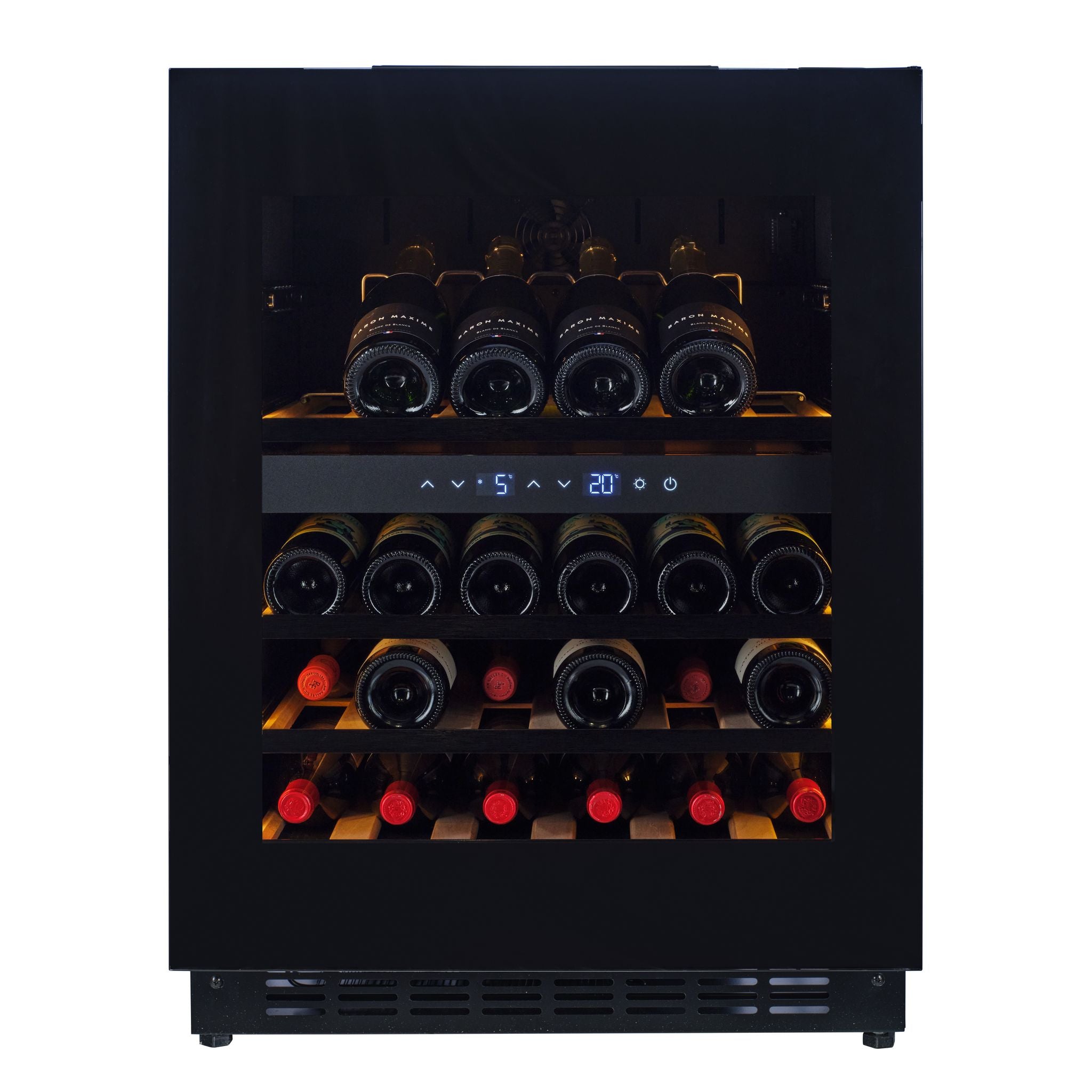 CELLA - 600mm Handleless - Undercounter Wine Cooler - Dual Zone - W34B-TO