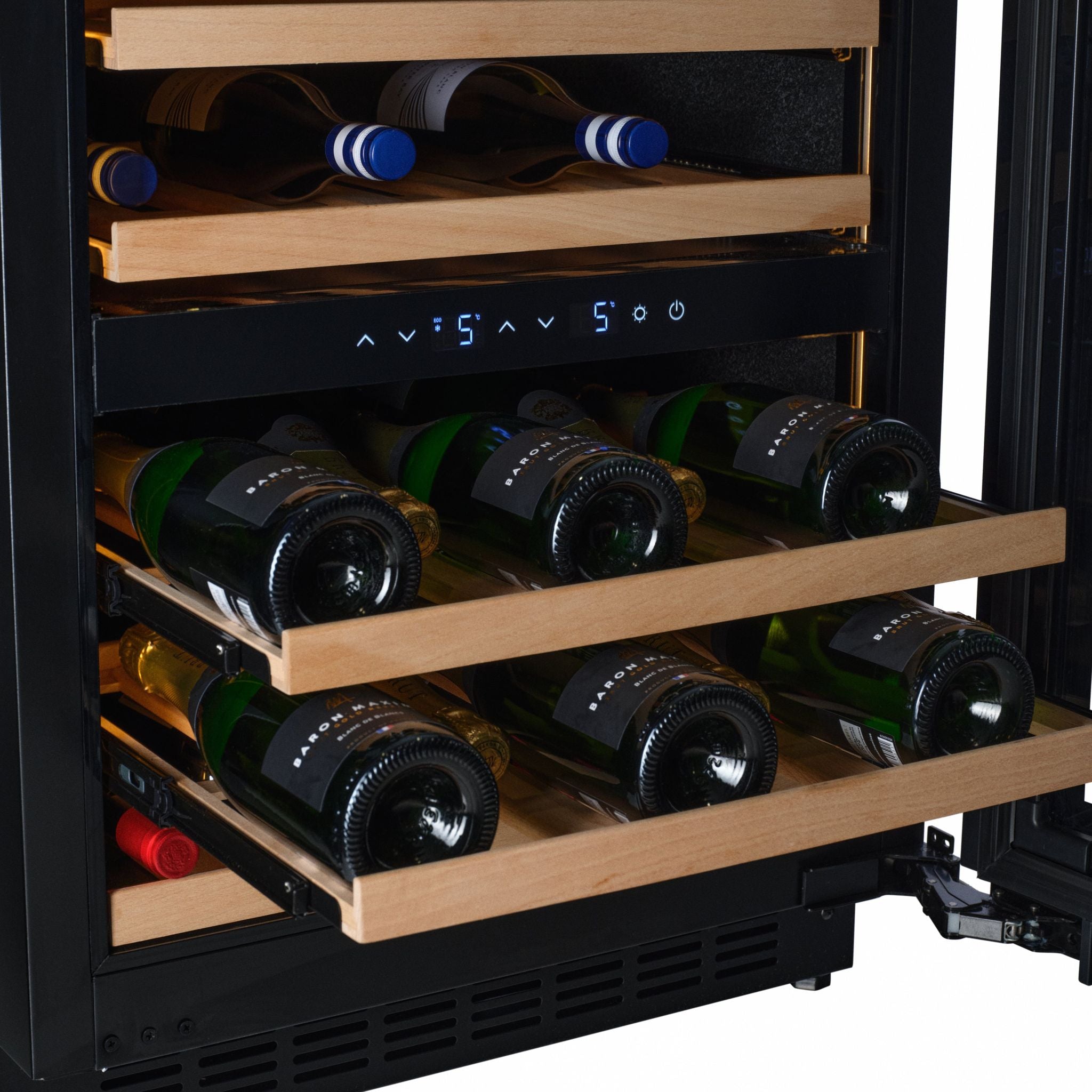 CELLA - 600mm - 36 Burgundy Bottles - Undercounter Wine Cooler - Dual Zone - W34-SSH