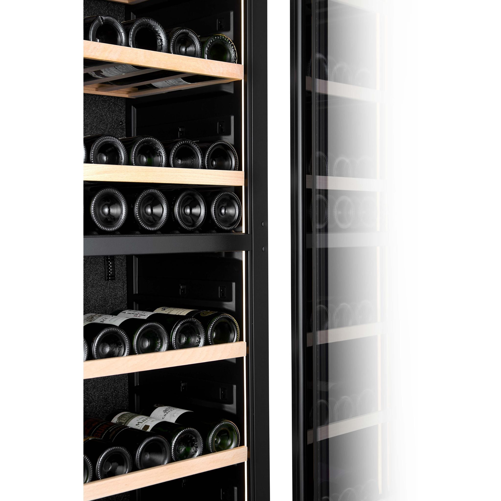 CELLA - 74 bottle Dual Zone Wine Cooler - Shallow Depth - W75D-BLACK