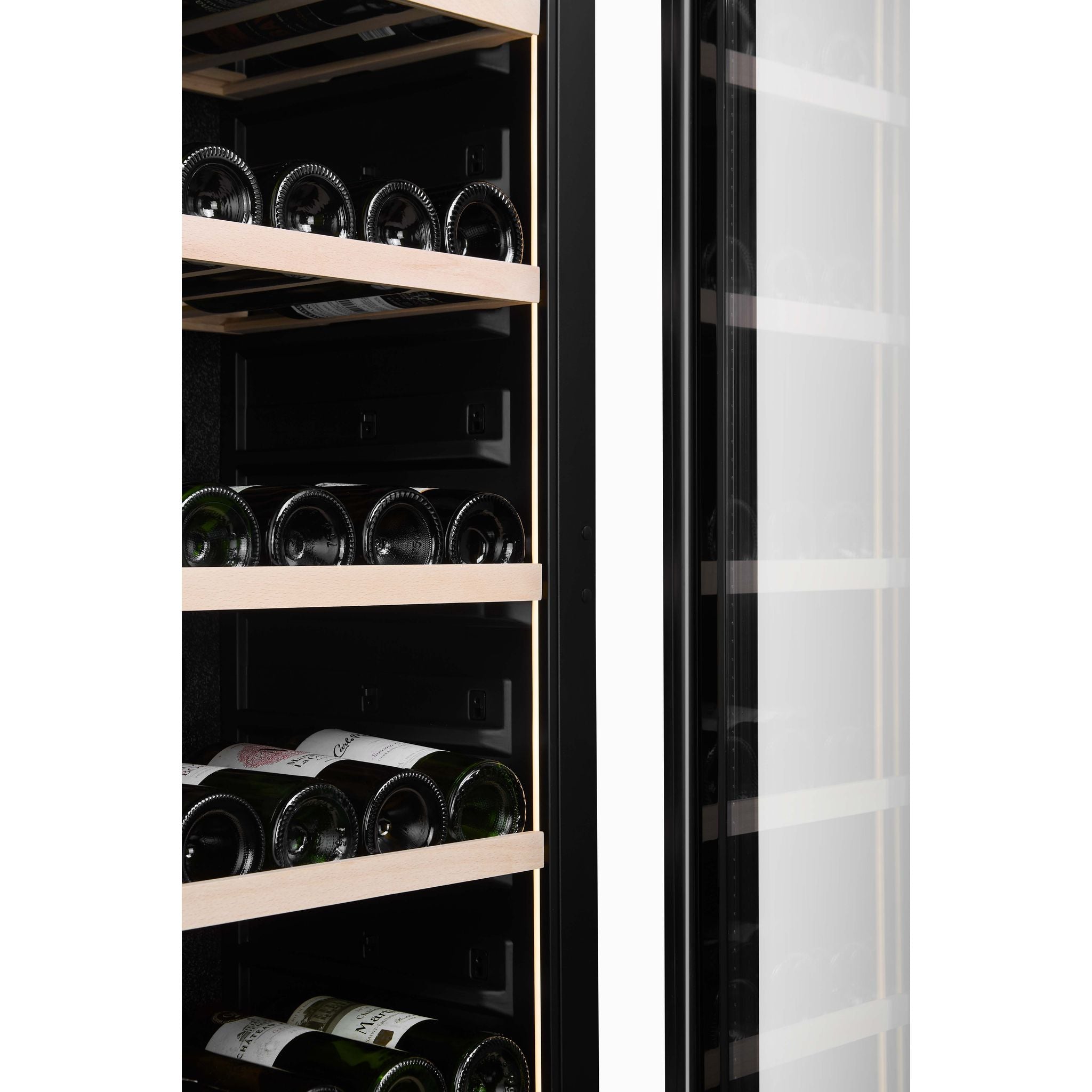 CELLA - 73 bottle Single Zone Wine Cooler - Shallow Depth - W82S-BLACK