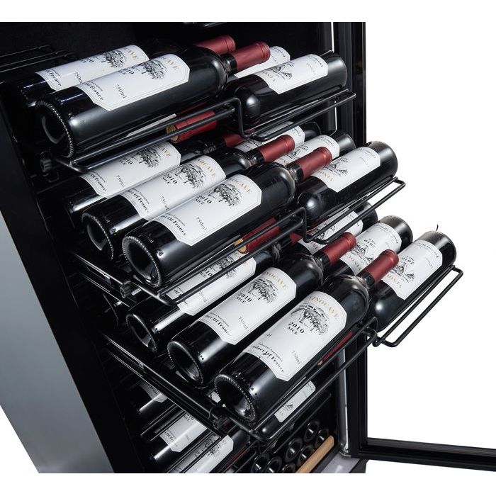 mQuvée - Wine Expert 192 - Freestanding Wine Cooler - Fullglass Black Label View