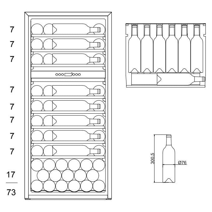mQuvée - Integrated Wine Cooler - WineKeeper 70D Anthracite Black