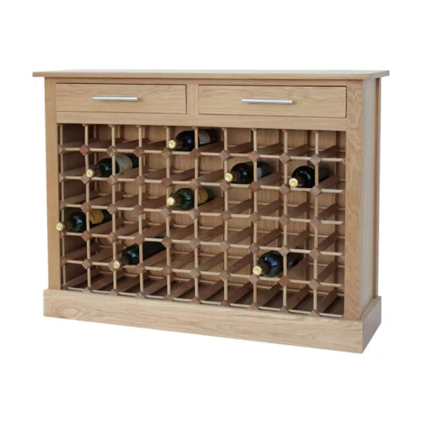 WineRacks - 60 Bottle Wooden Wine Cabinet with Drawer - Assembled