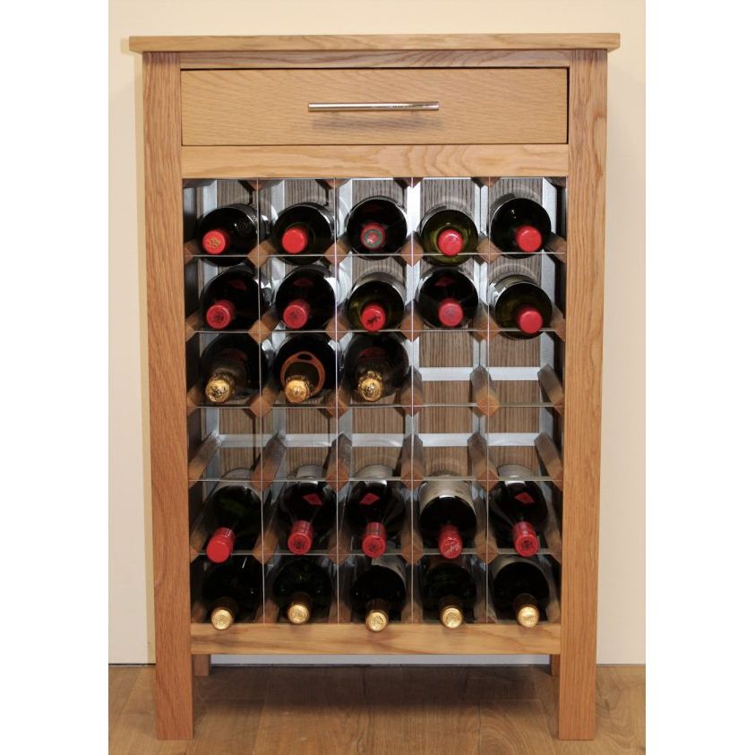 WineRacks - 30 Bottle Wooden Wine Cabinet with Drawer - Assembled
