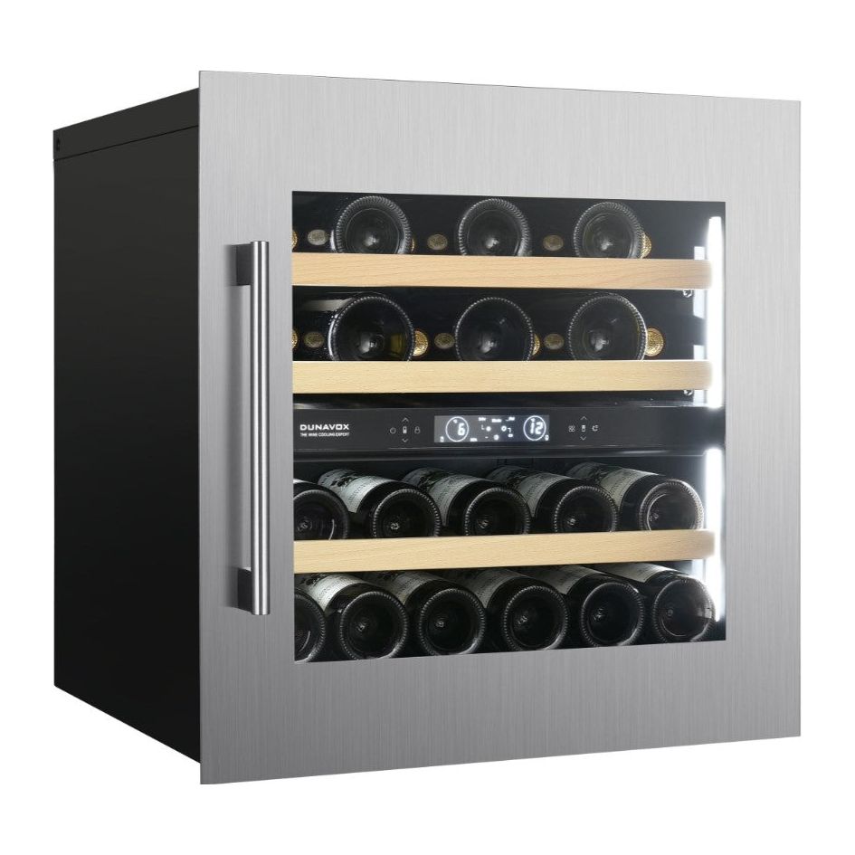 Dunavox Spirit-25 - Dual Zone 25 Bottle - Integrated Wine Cooler - DVS-25.65DSS