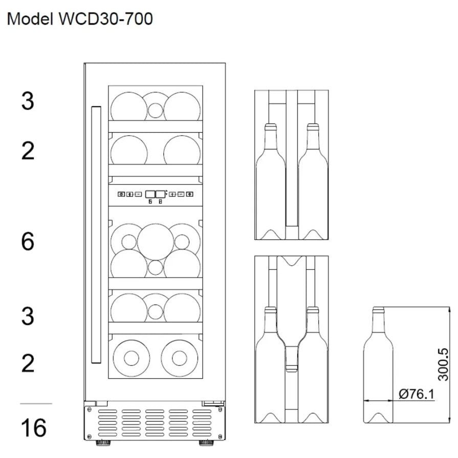 mQuvée - Wine and Beer Cooler - Combination Package 60 - Anthracite Black