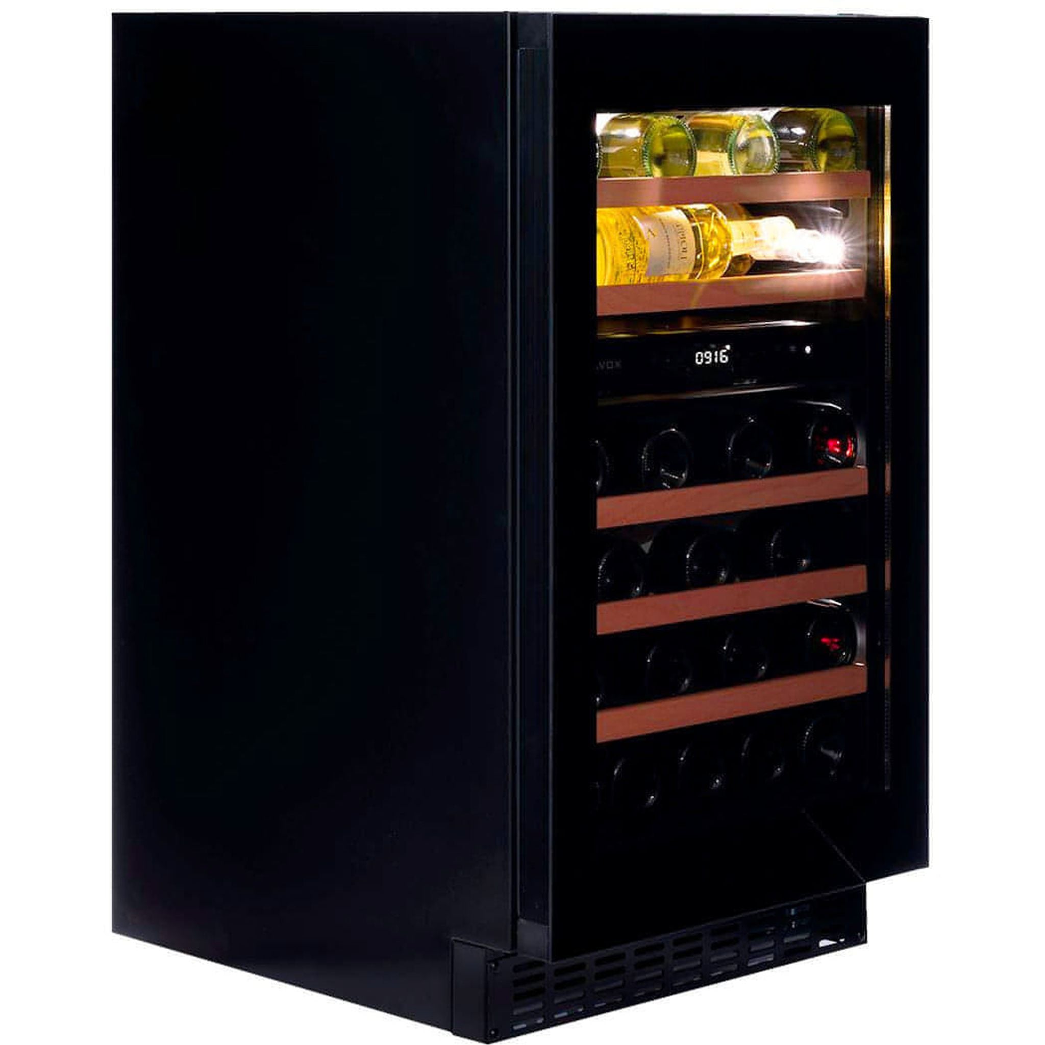 Dunavox Flow-38.TO - 500mm Dual Zone - 38 Bottle - Built In Undercounter Wine Fridge - DAUF-38.100DB.TO 88cm height