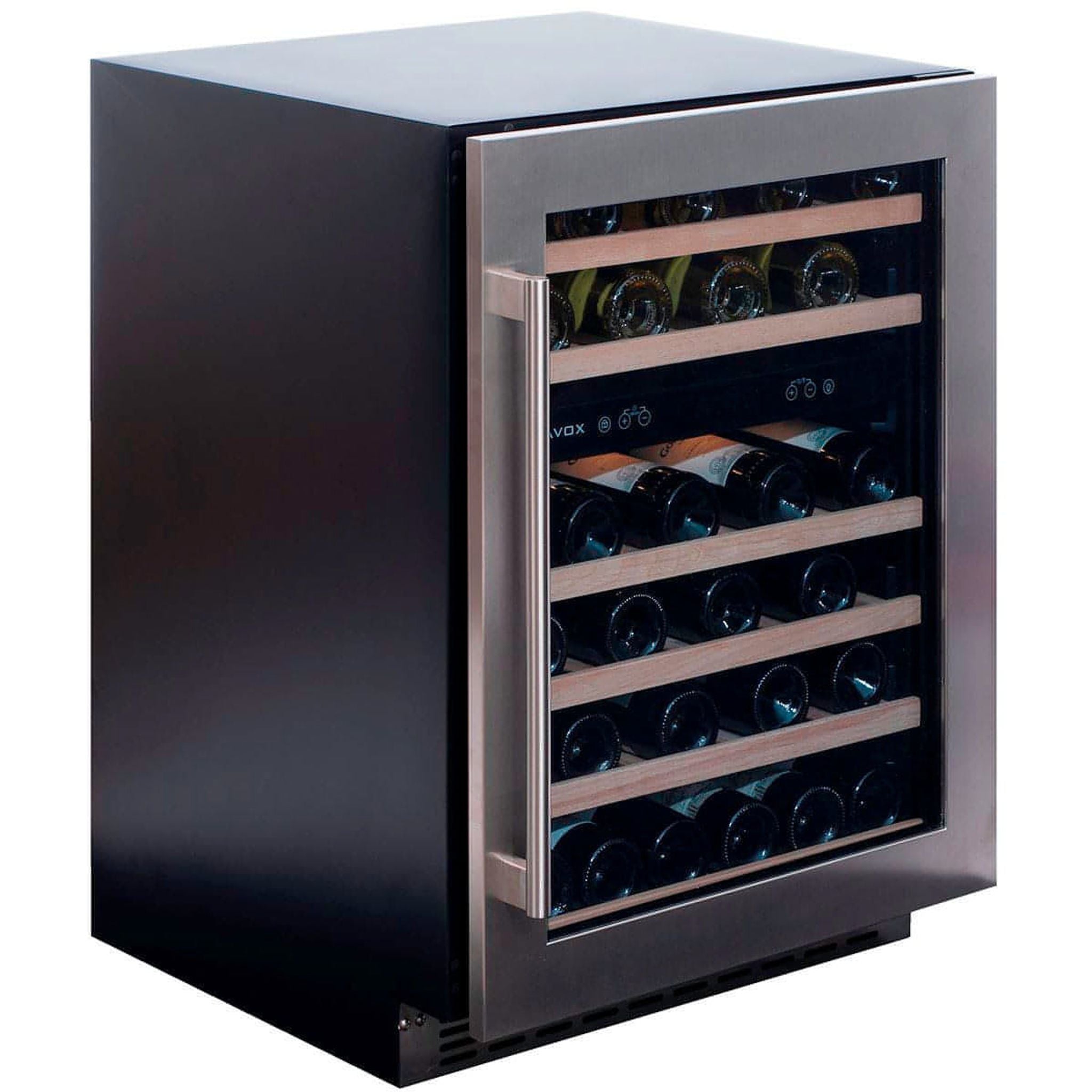 Dunavox FLOW-46D - 600mm Dual Zone - 46 Bottle - Built In Undercounter Wine Fridge - DAUF-46.145DSS