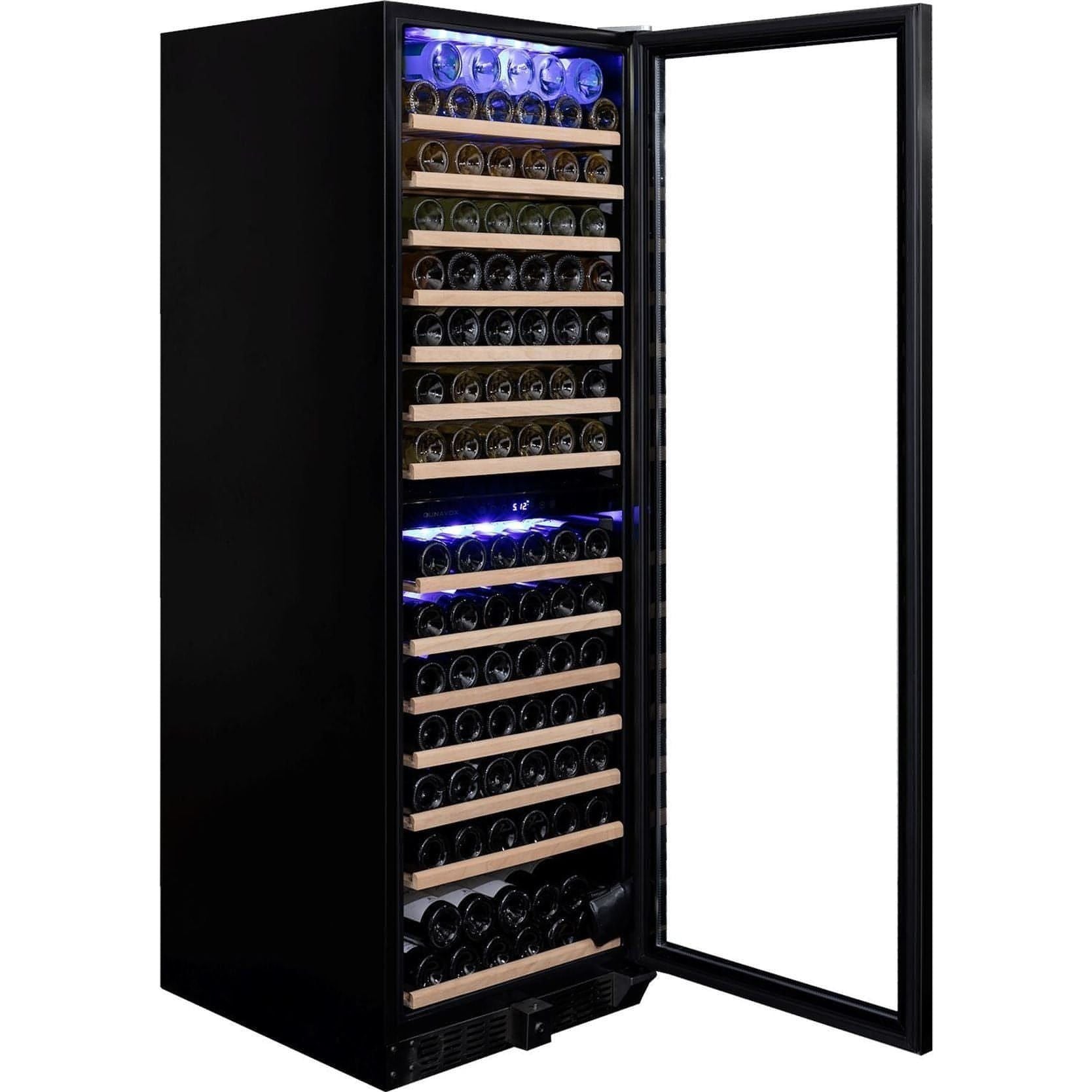 Dunavox GRANDE-166 - 600mm Dual Zone - 166 Bottle - Built In / Freestanding - Tall Wine Cooler - DX-166.428DBK