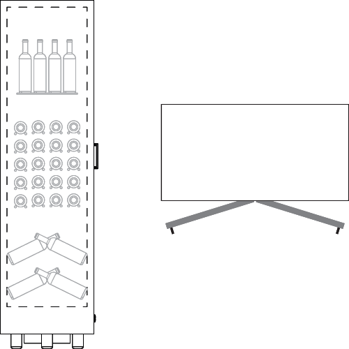 Mod 10 - Built in / Freestanding Wine Wall MD-14 - For Home Use