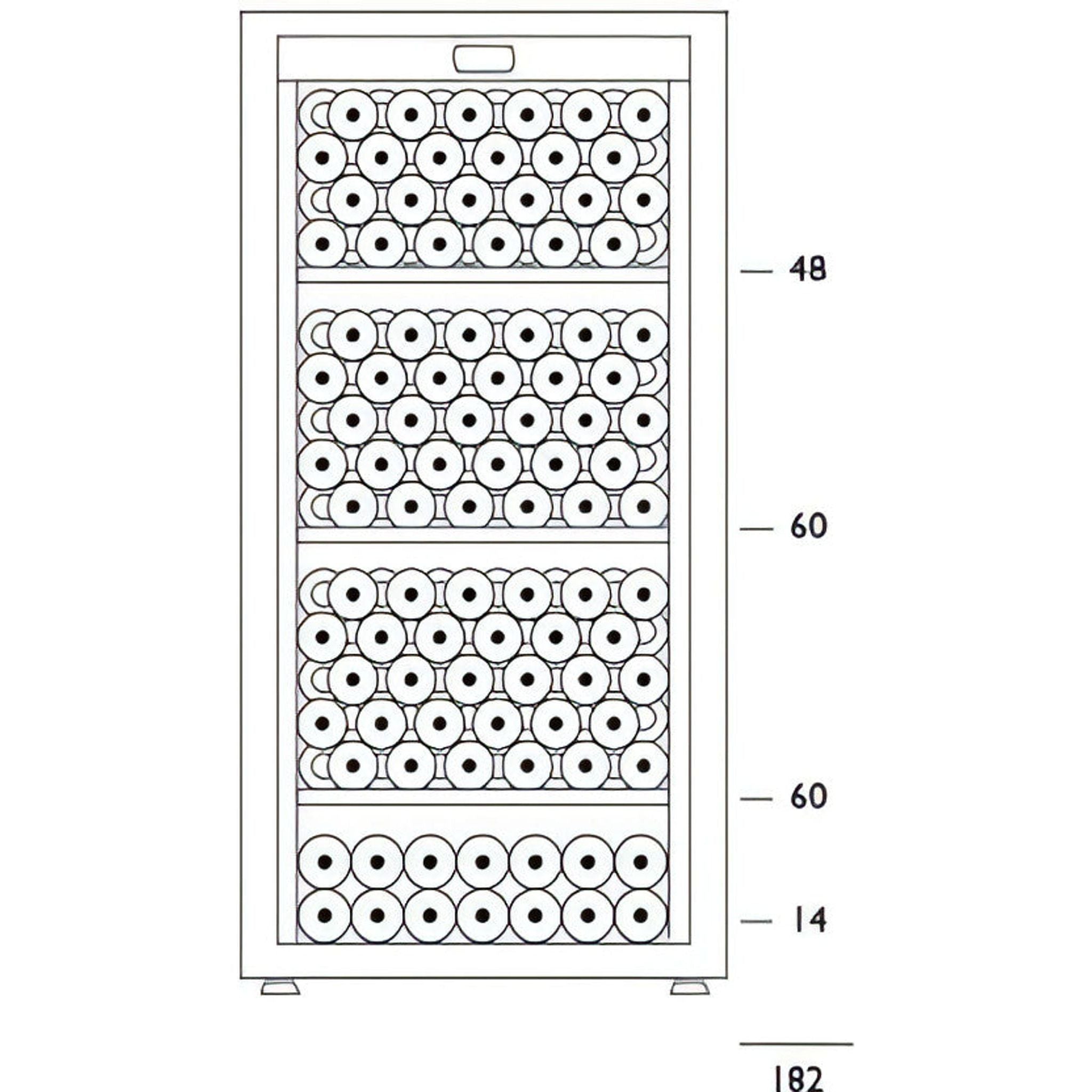 Artevino Oxygen - 182 Bottle - Maturing Wine Cabinet OXM1T182NVND - Glass Door