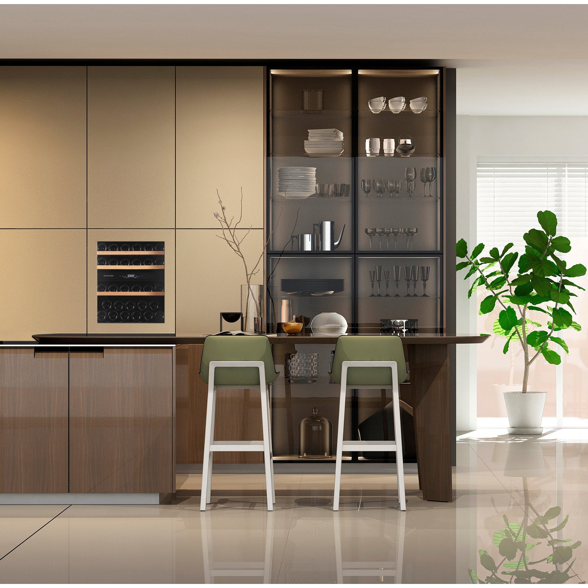 Dunavox GLANCE-32 - Dual Zone 32 Bottle -Fully Integrated Wine Cooler - DAVG-32.80DOP.TO