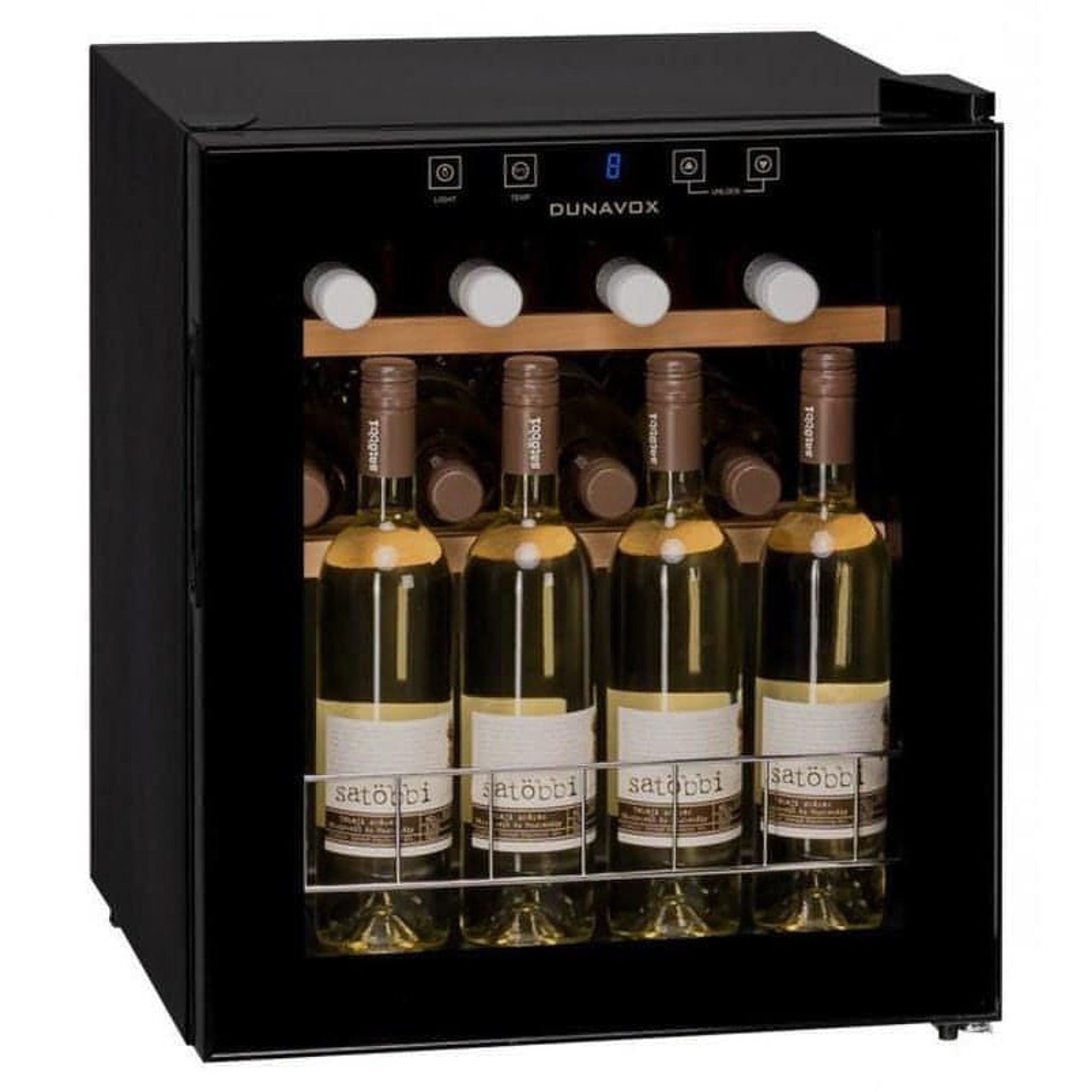 Dunavox HOME-16 - Single Zone 16 Bottle - Freestanding Wine Cooler - DXFH-16.46