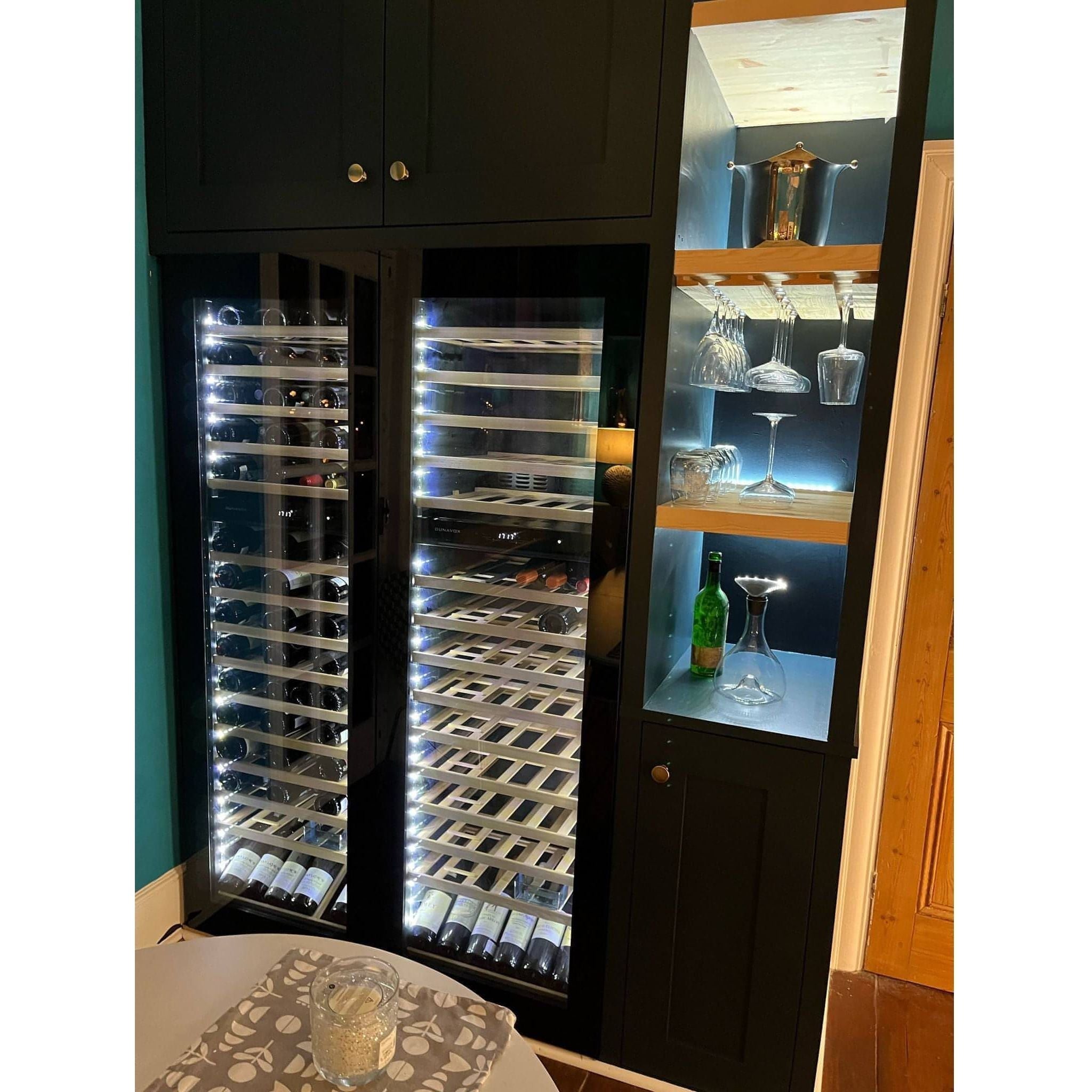 Dunavox GLANCE-114 - Dual Zone 114 Bottle - Integrated Wine Cooler - DAVG-114.288DB.TO