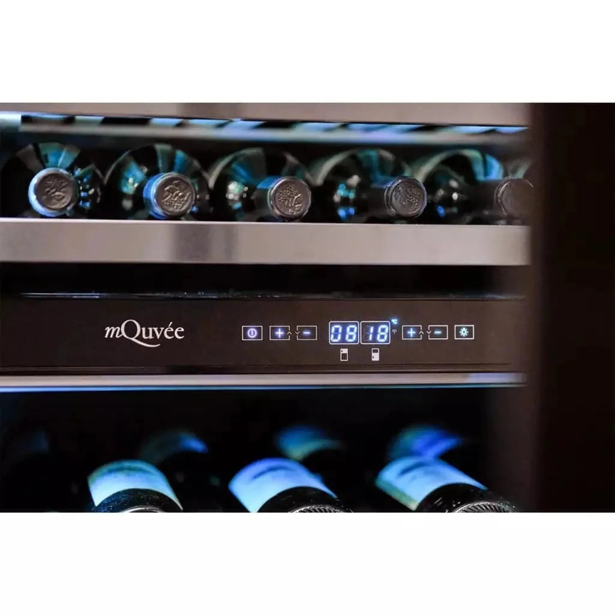 mQuvée - 600mm - Undercounter - WineCave 700 60D Fullglass Black - Push/Pull