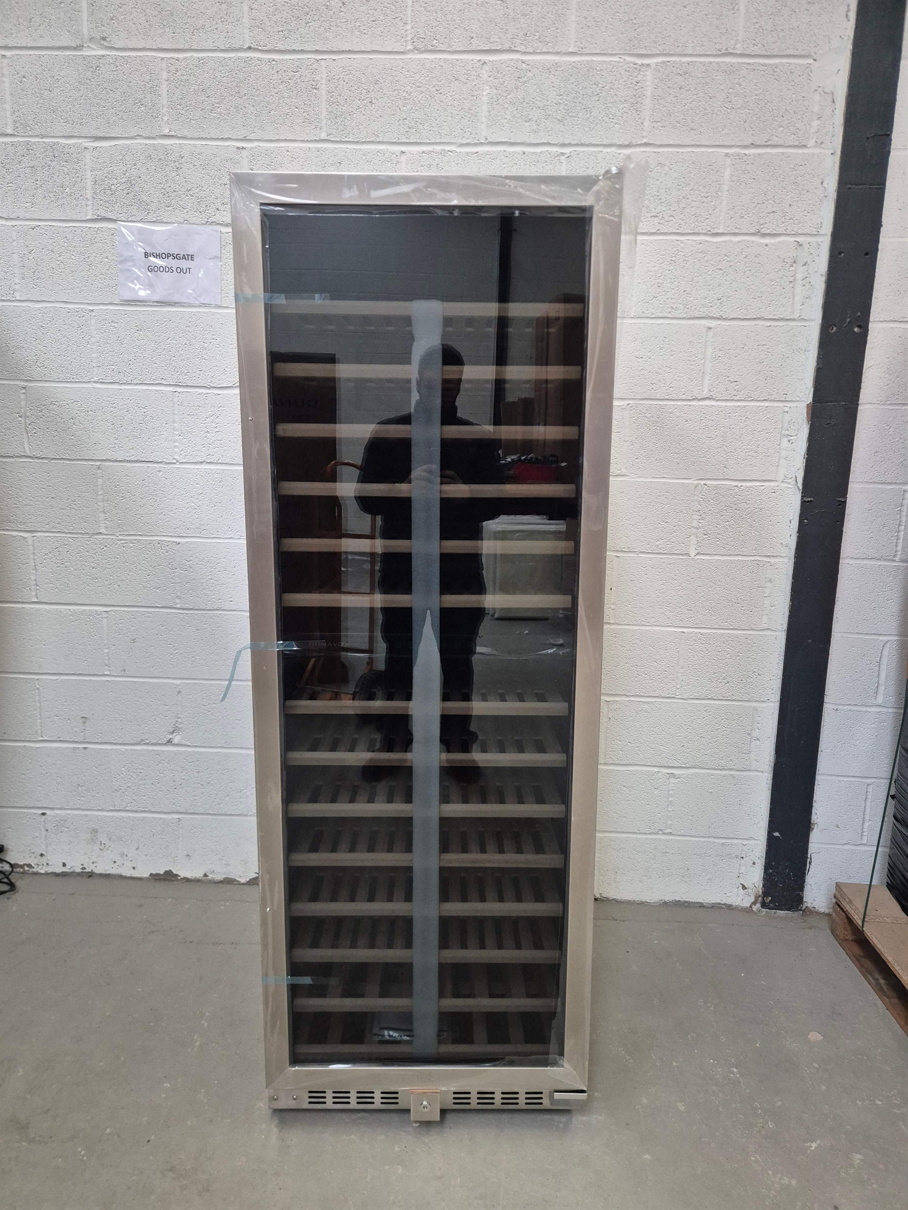 GRADED - Dunavox DX-181.490SDSK -  Dual Zone 181 Bottle - Built In / Freestanding Wine Cooler - Stainless (Copy)