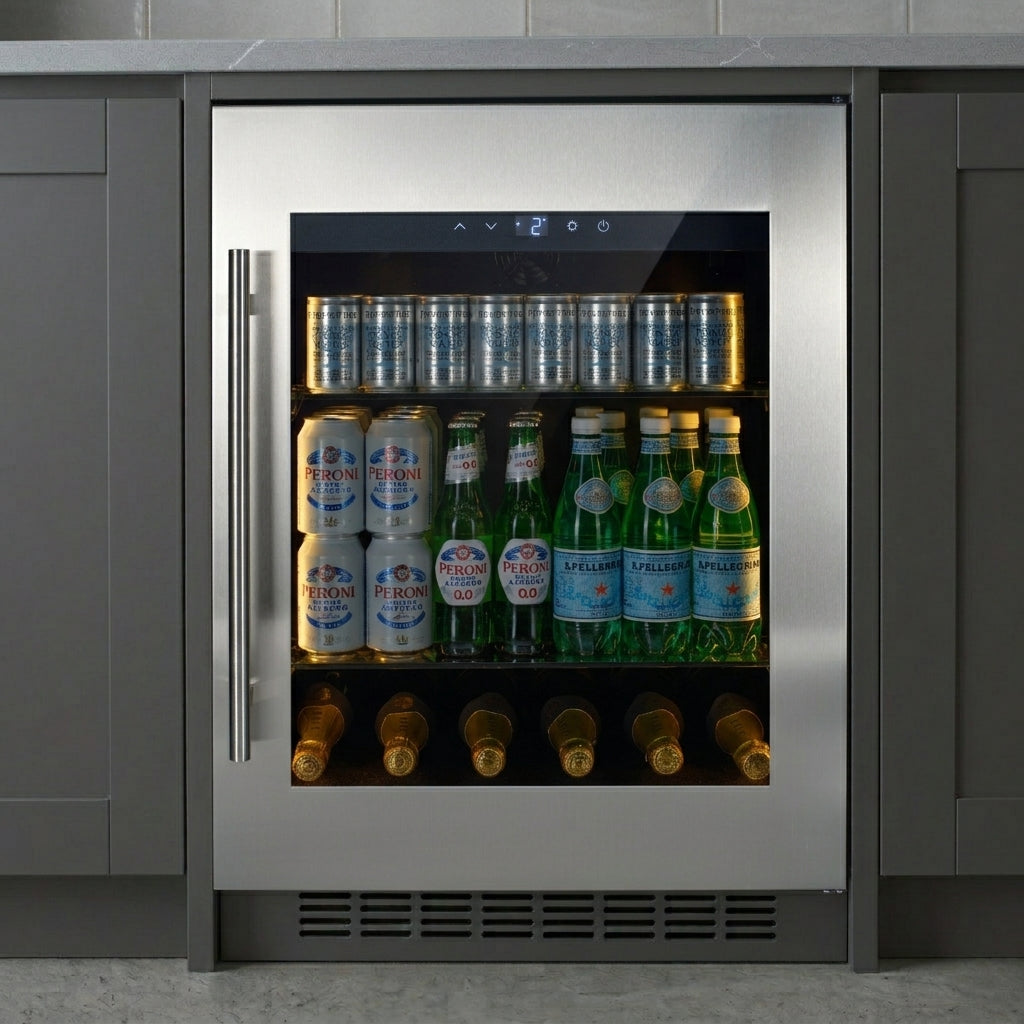 CELLA - 600mm - 118L Undercounter Drinks Fridge - BV34-SSH - Stainless