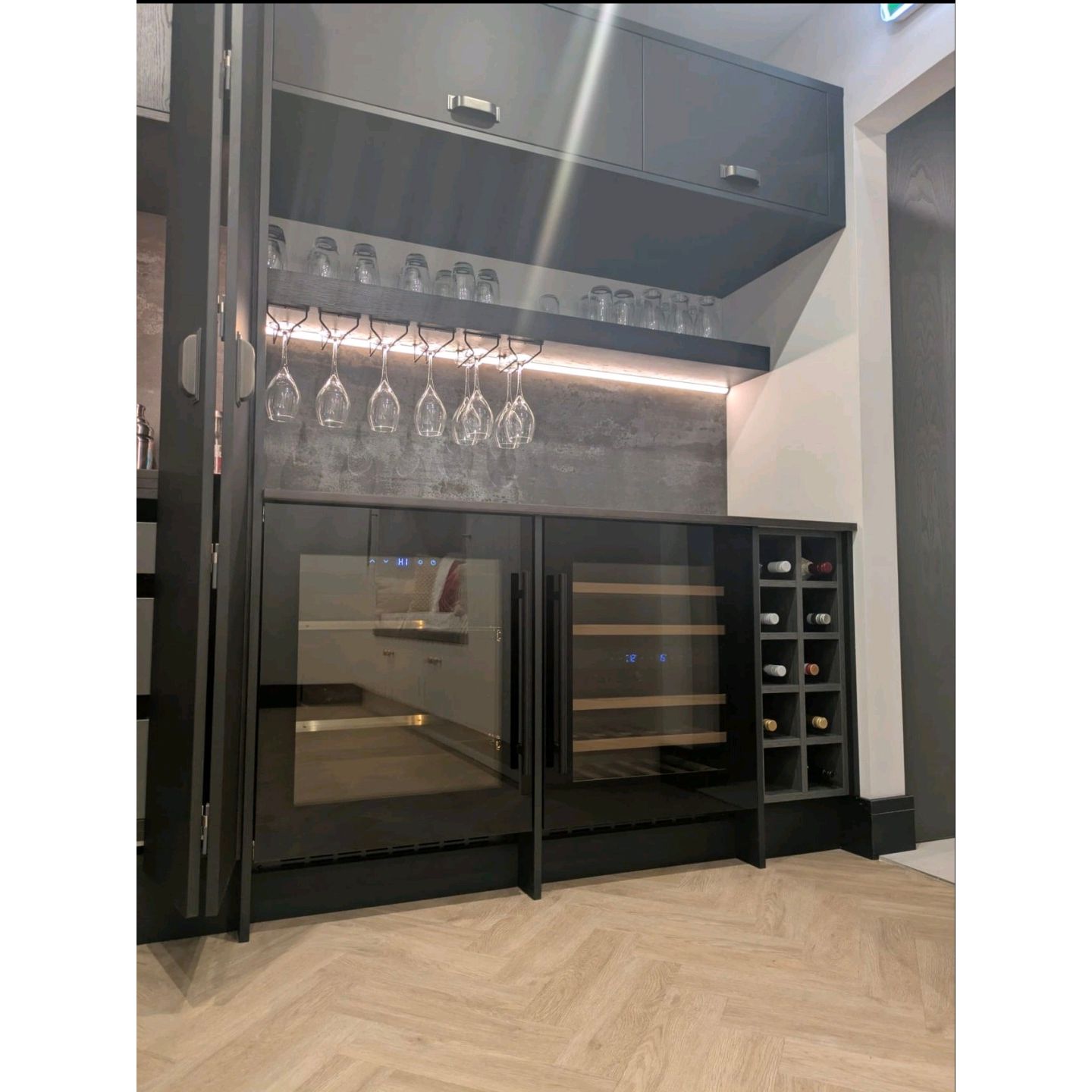 CELLA - 600mm - 36 Burgundy Bottles - Undercounter Wine Cooler - Dual Zone - W34-BH