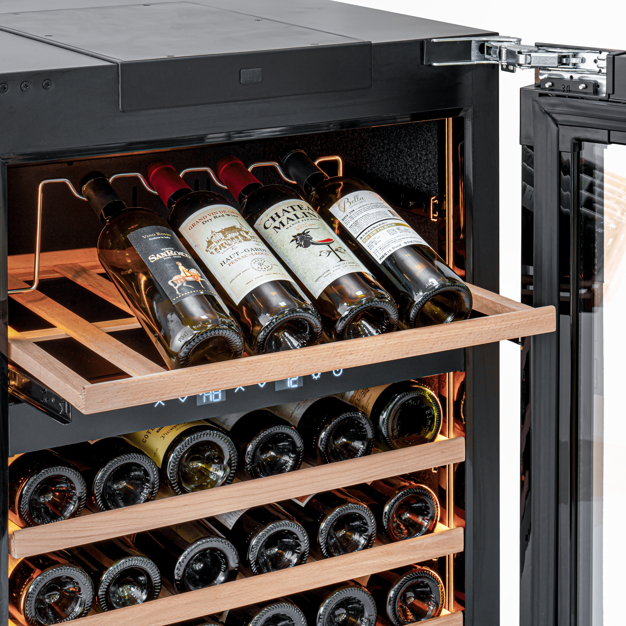 CELLA - 600mm - Undercounter Wine Cooler - Dual Zone - W34B-TO