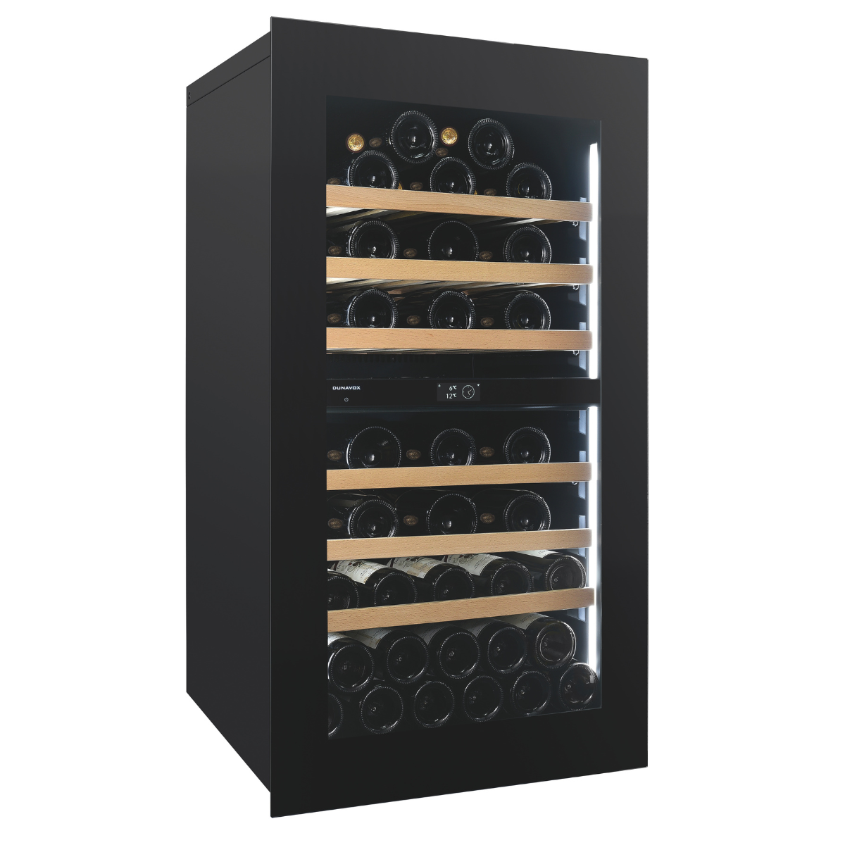 Dunavox NOBLE-56.TO - Dual Zone 56 Bottle - Integrated Wine Cooler - DVN-56.146DB.TO