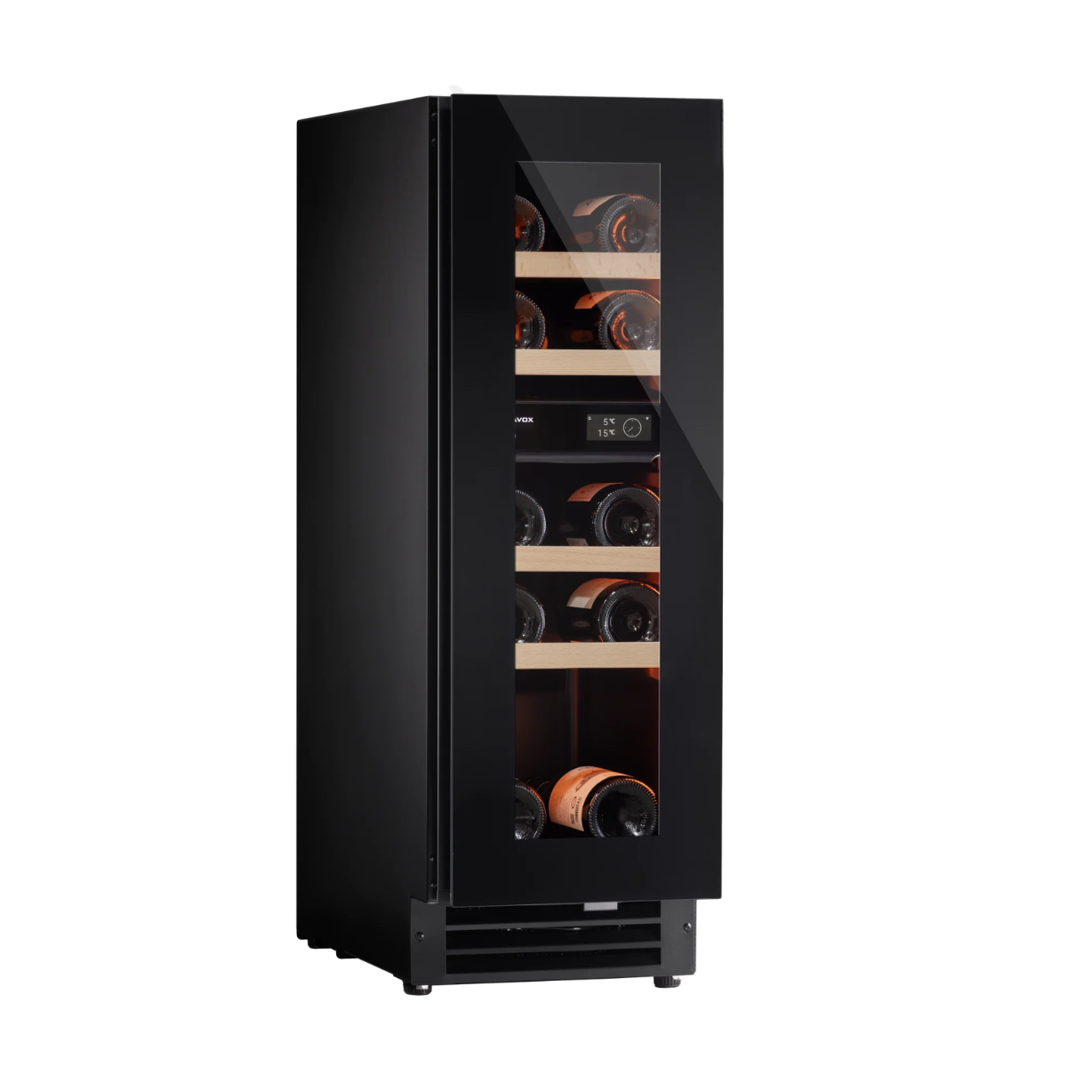 Dunavox FLOW-16 - 300mm Dual Zone - 17 Bottle - Built In / Freestanding Wine Cooler - DAUF-16.64DBH