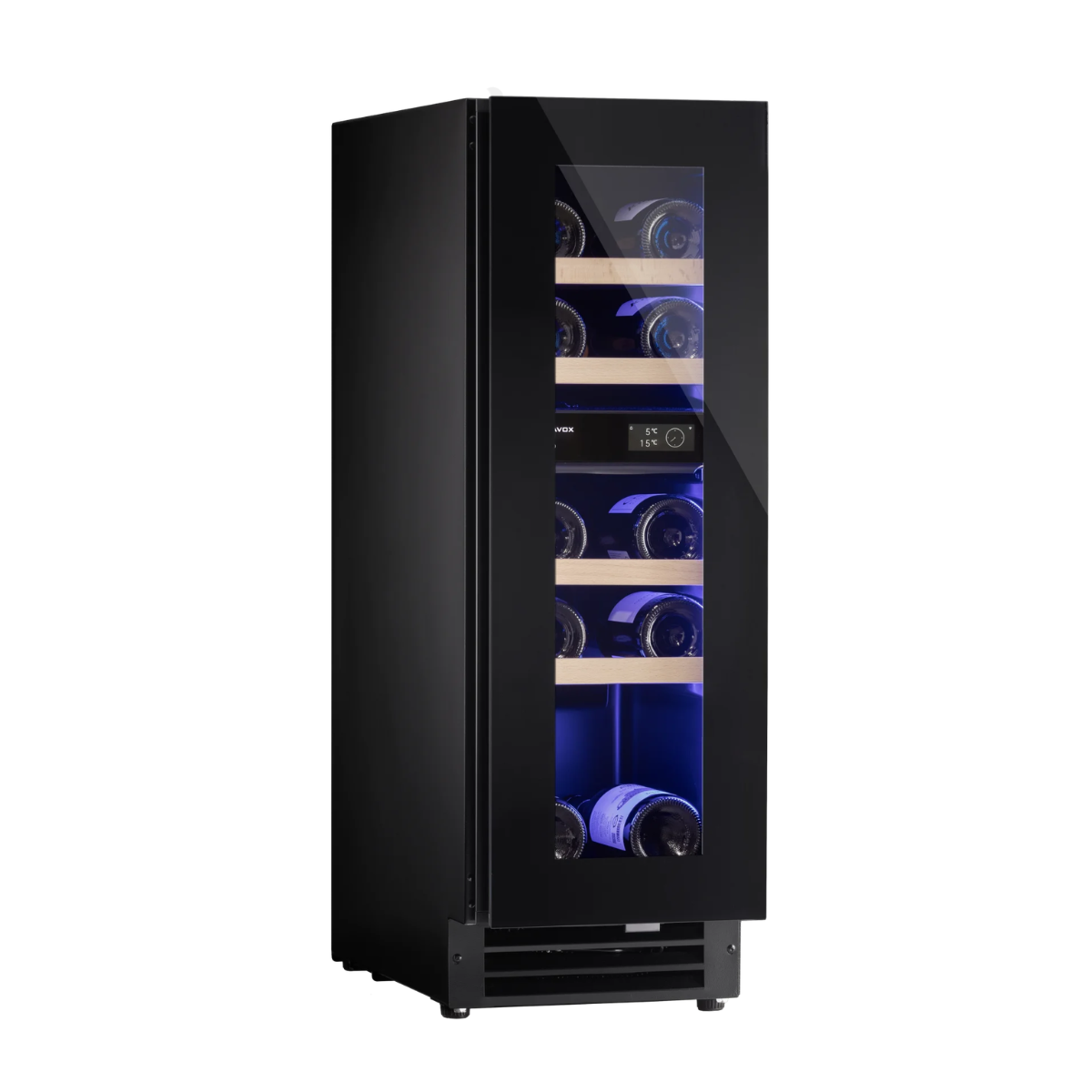 Dunavox FLOW-16 - 300mm Dual Zone - 17 Bottle - Built In / Freestanding Wine Cooler - DAUF-16.64DBH