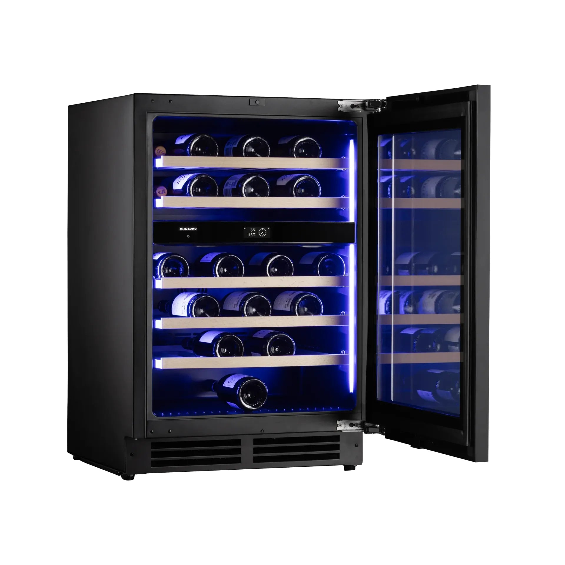 Dunavox FLOW-41 - 600mm Dual Zone - 41 Bottle - Built In Wine Cooler - DAUF-41.146DBH 88cm height